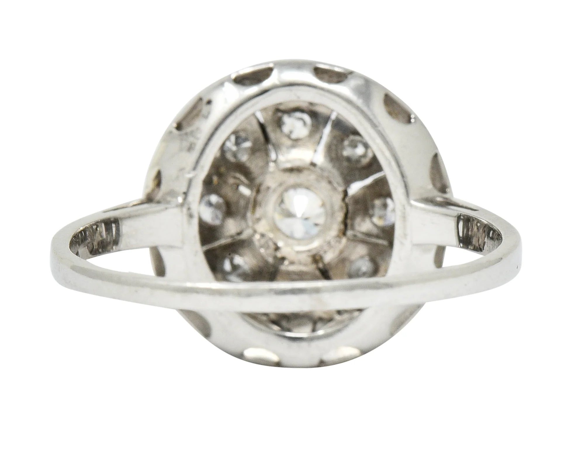 Art Deco 0.45 CTW Diamond Platinum Floral Dinner Ring - Image 4