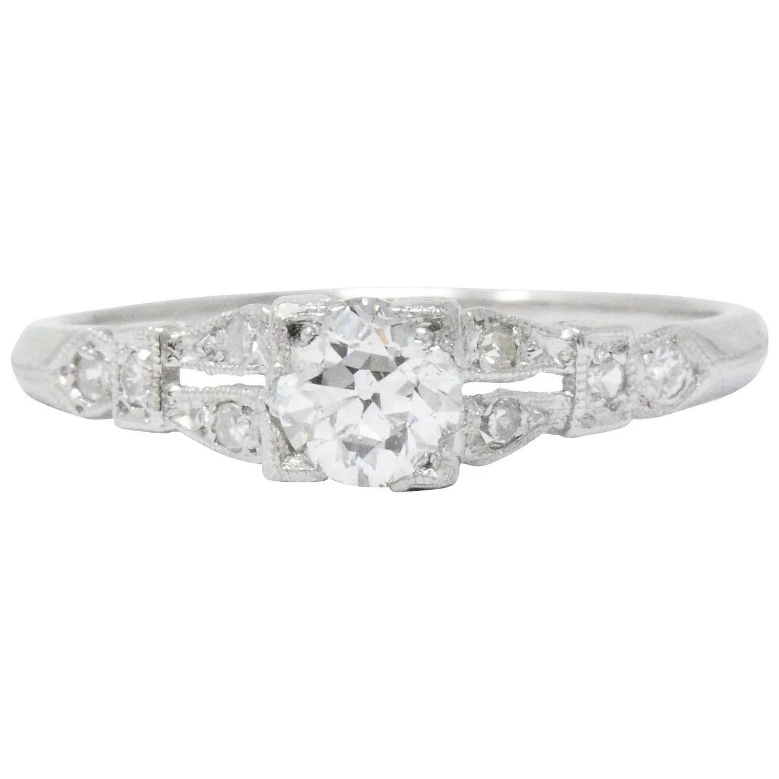 Art Deco 0.51 CTW Diamond Platinum Engagement Ring