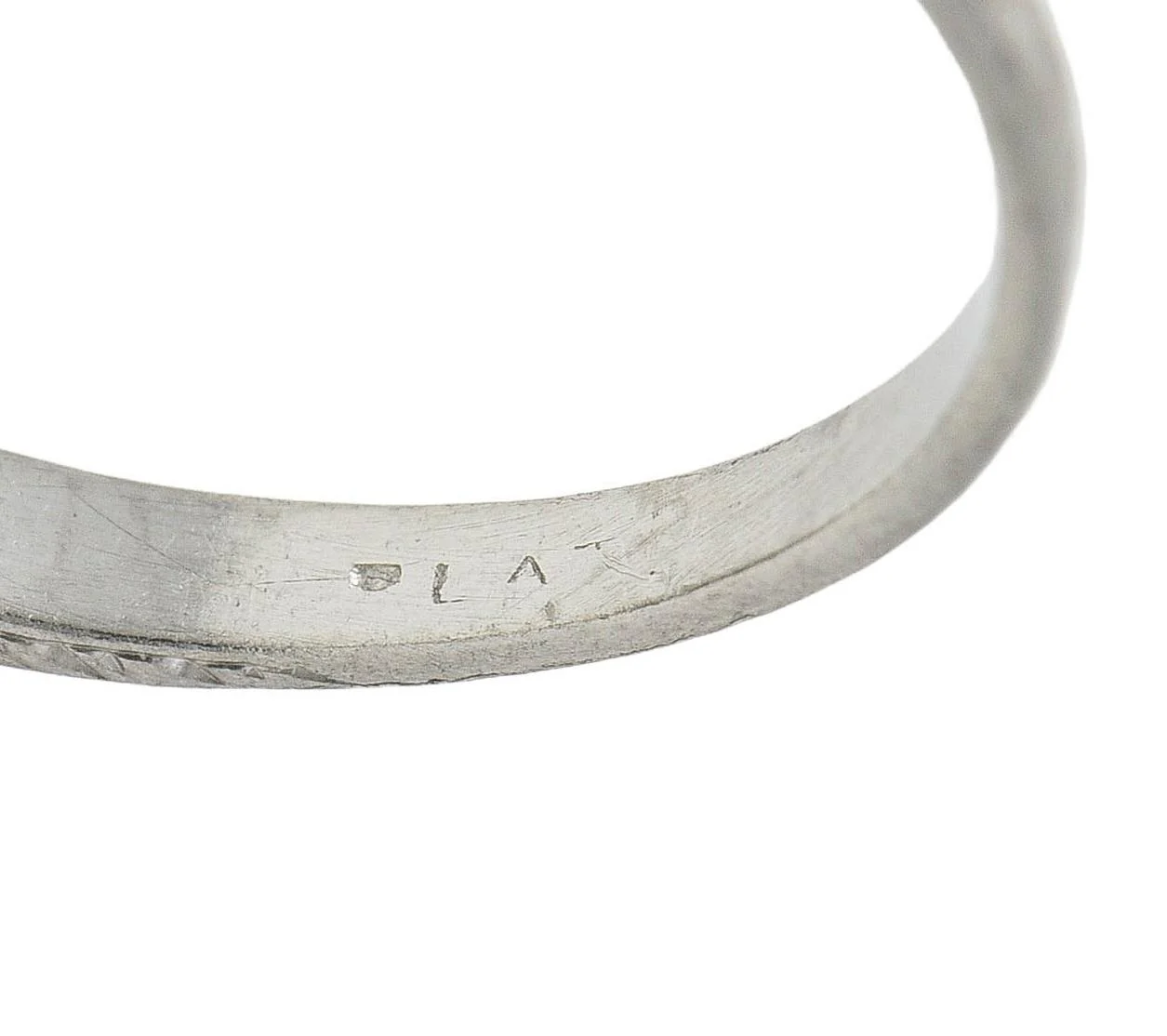 Art Deco 0.52 Carat Transitional Diamond Platinum Vintage Scrolled Wheat Engagement Ring - Image 8