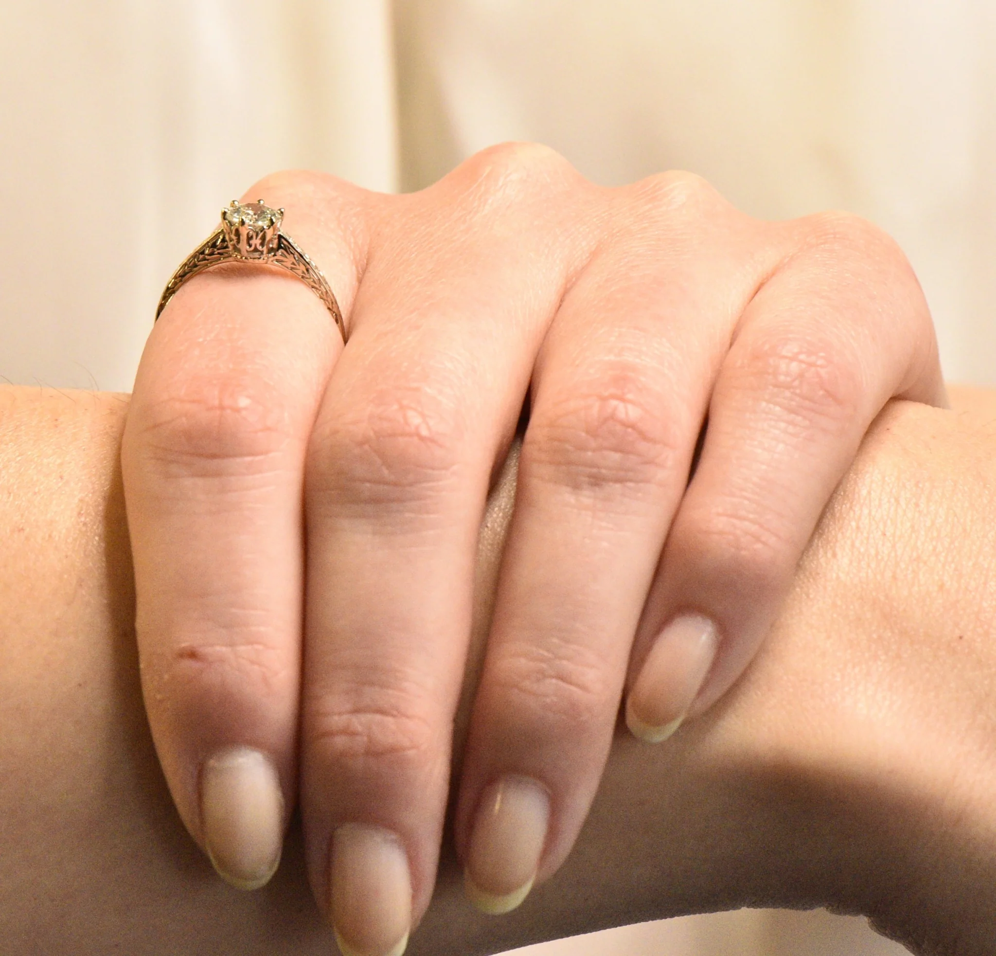 Art Deco 0.57 Carat Diamond 14 Karat Gold Solitaire Engagement Ring GIA - Image 11