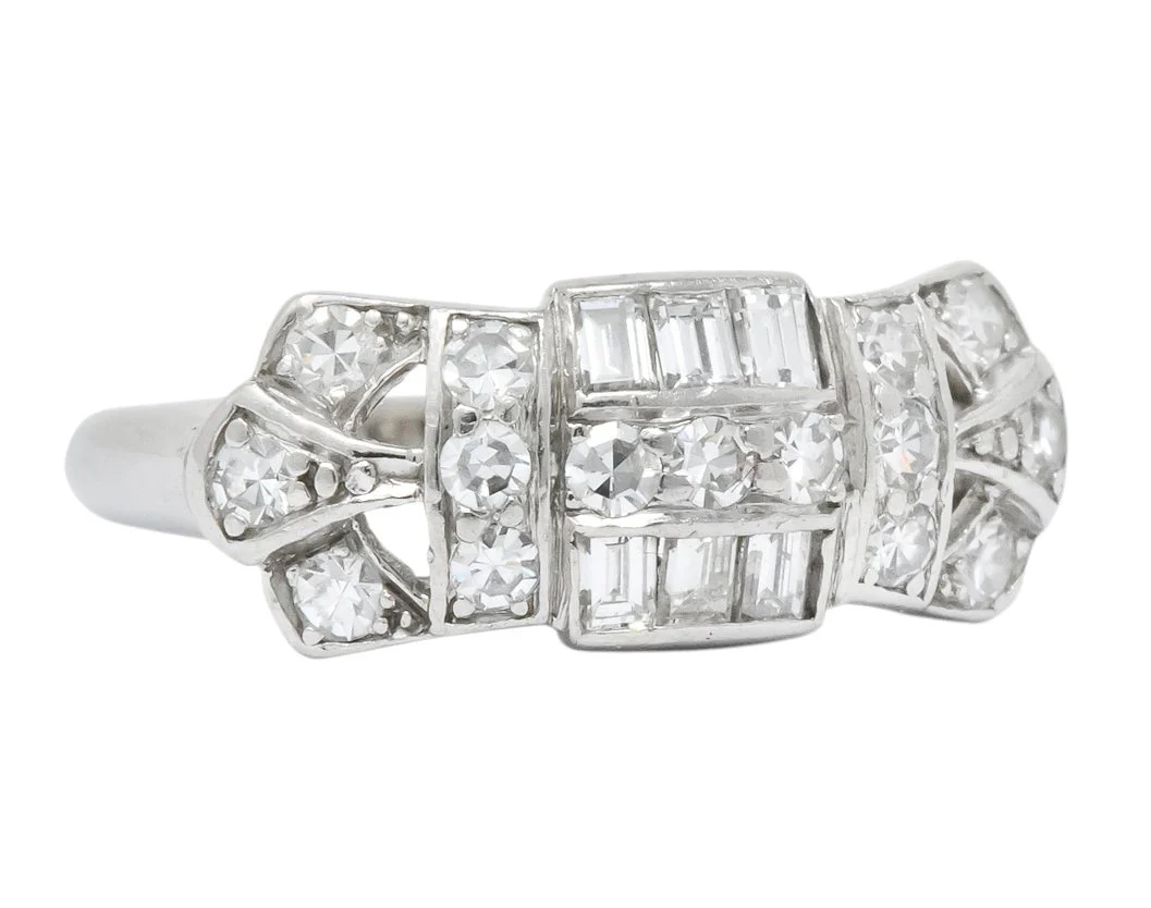 Art Deco 0.60 CTW Diamond Platinum Ring - Image 2
