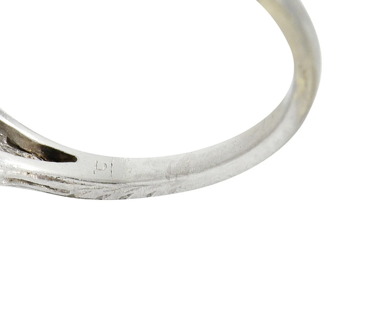 Art Deco 0.75 CTW Diamond Platinum Engagement Ring Circa 1930 - Image 7