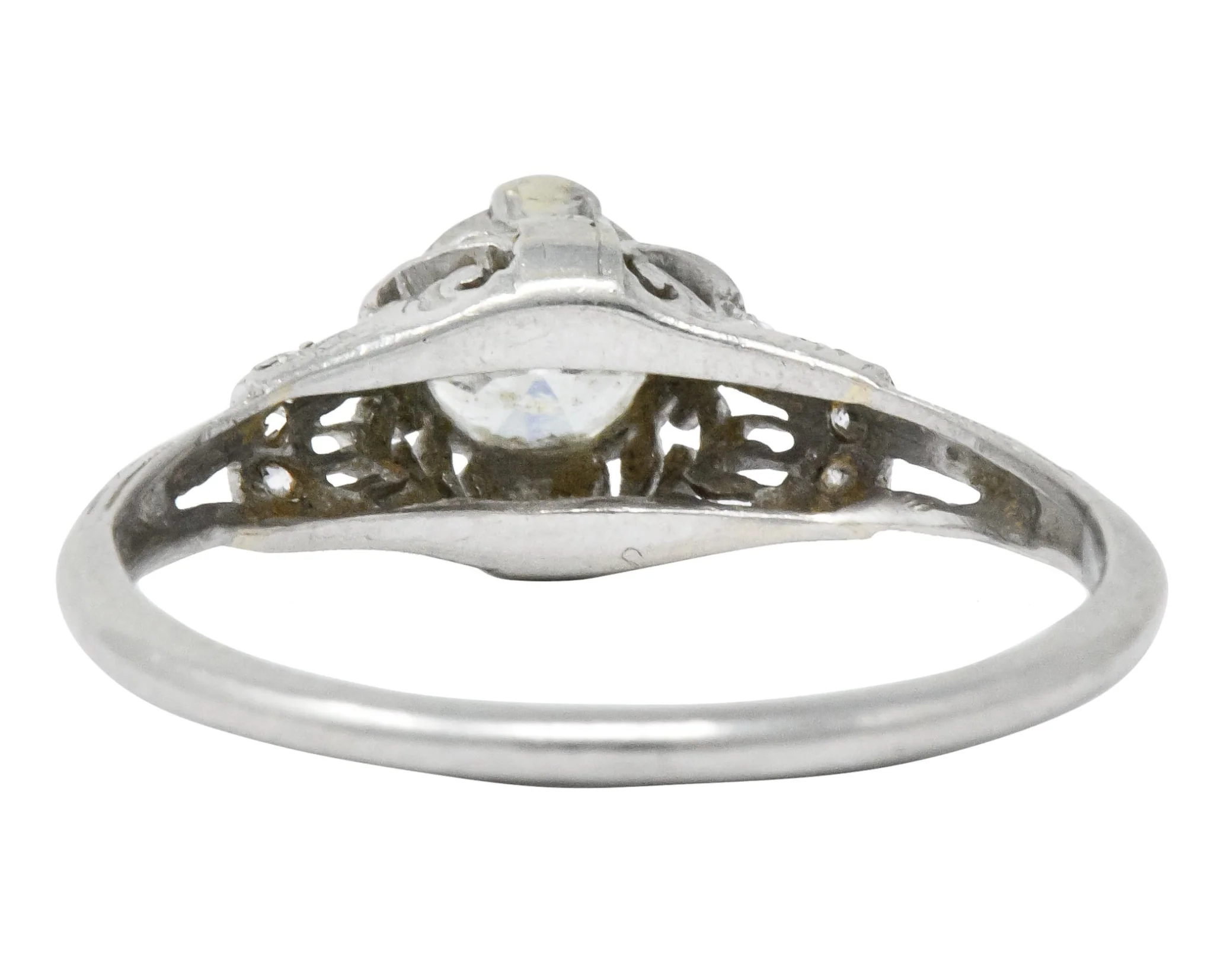 Art Deco 0.75 CTW Diamond Platinum Engagement Ring - Image 6