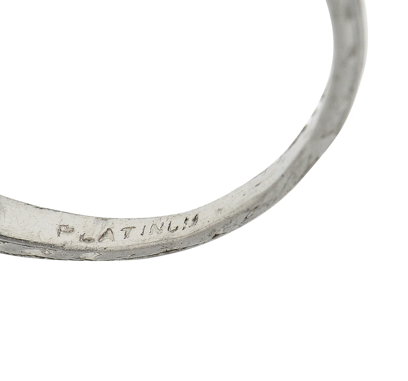 Art Deco 0.90 CTW Diamond Platinum Wheat Loop Vintage Engagement Ring - Image 8