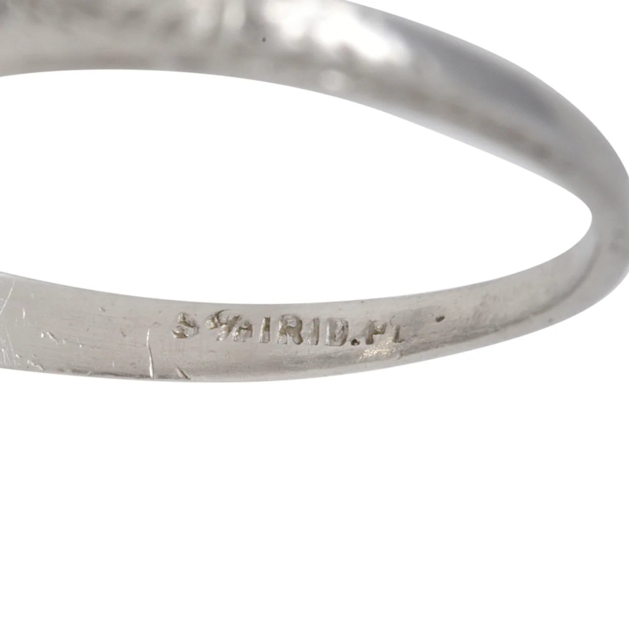 Art Deco 0.96 CTW Diamond Platinum Wheat Engagement Ring - Image 8