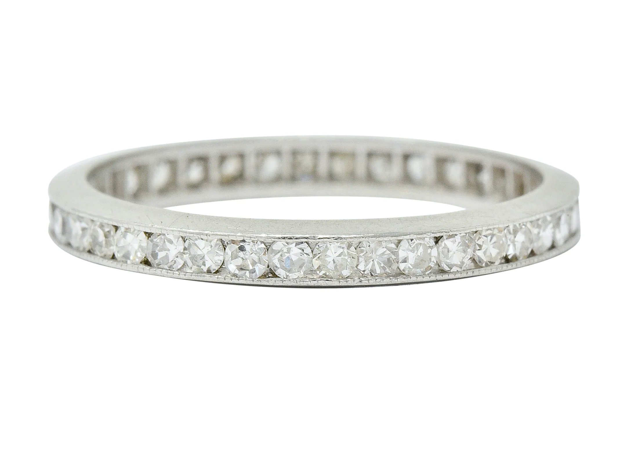 Art Deco 1.00 CTW Diamond Platinum Channel Eternity Band