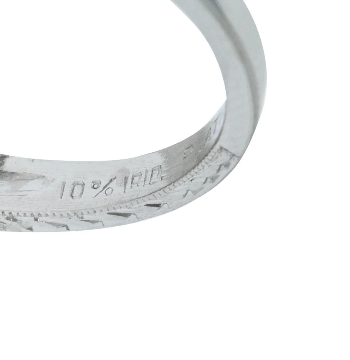 Art Deco 1.00 CTW Diamond Platinum Engraved Foliate Engagement Ring GIA - Image 7