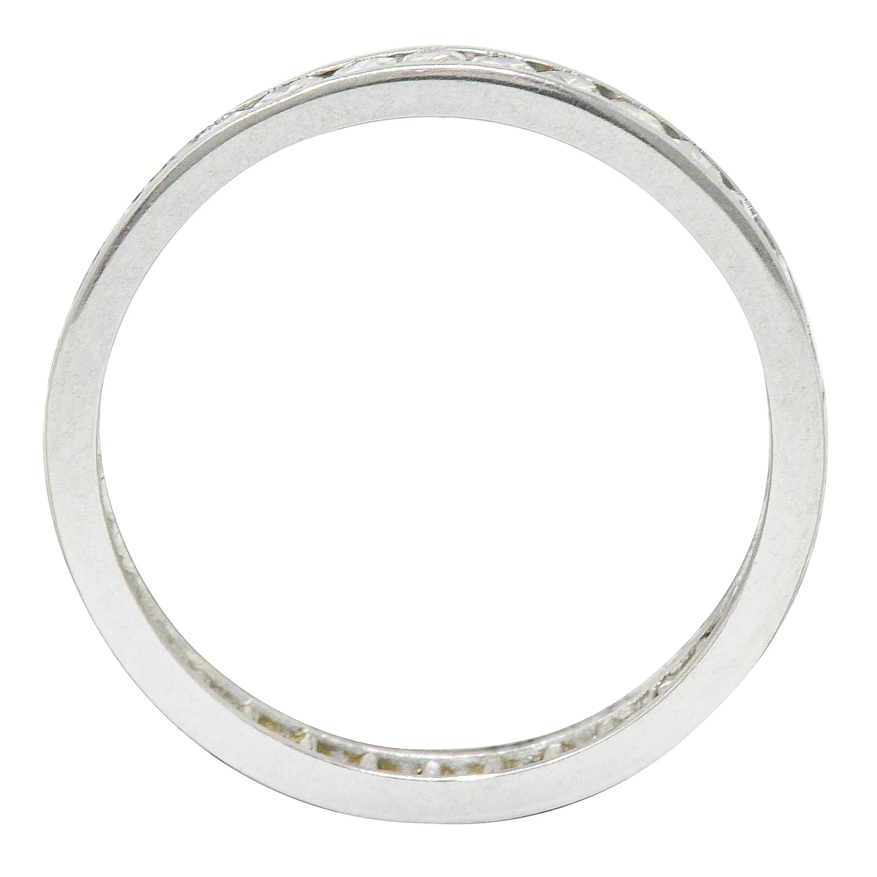Art Deco 1.00 CTW Diamond Platinum Eternity Band Ring - Image 5