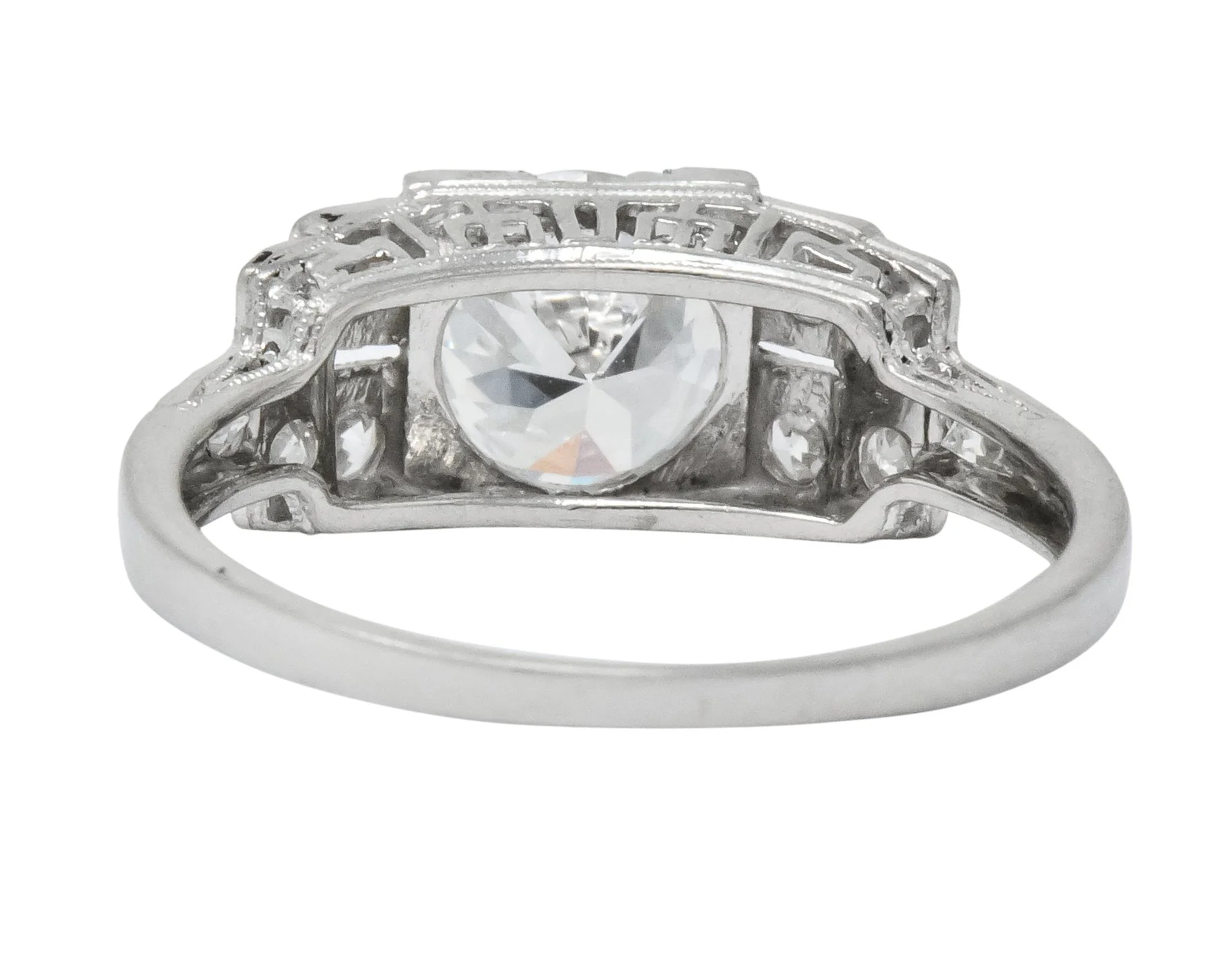 Art Deco 1.20 CTW Diamond Platinum Engagement Ring GIA - Image 4