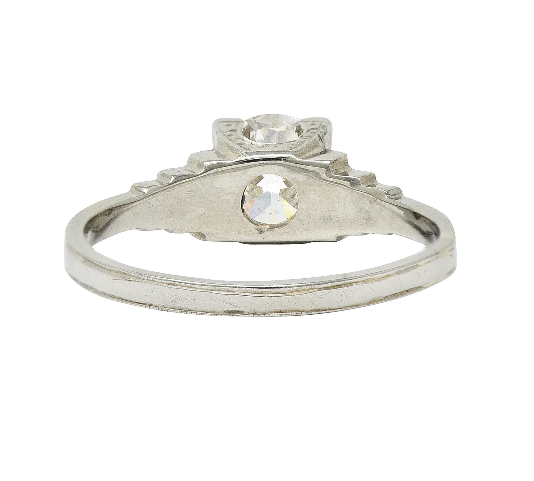 Art Deco 1.23 CTW Old European Cut Diamond Platinum Vintage Engagement Ring GIA - Image 4