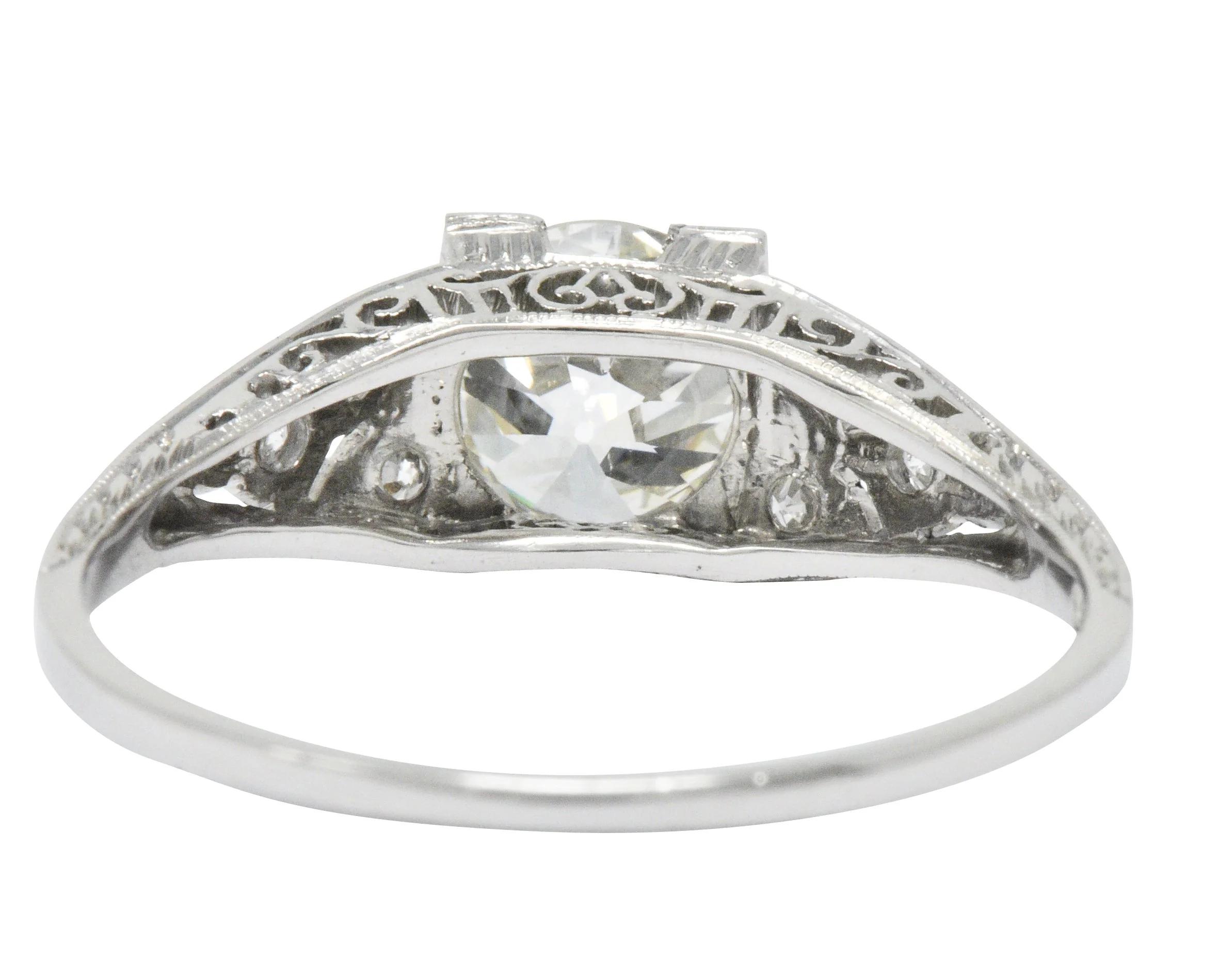 Art Deco 1.60 CTW Diamond Platinum Engagement Ring, GIA - Image 5