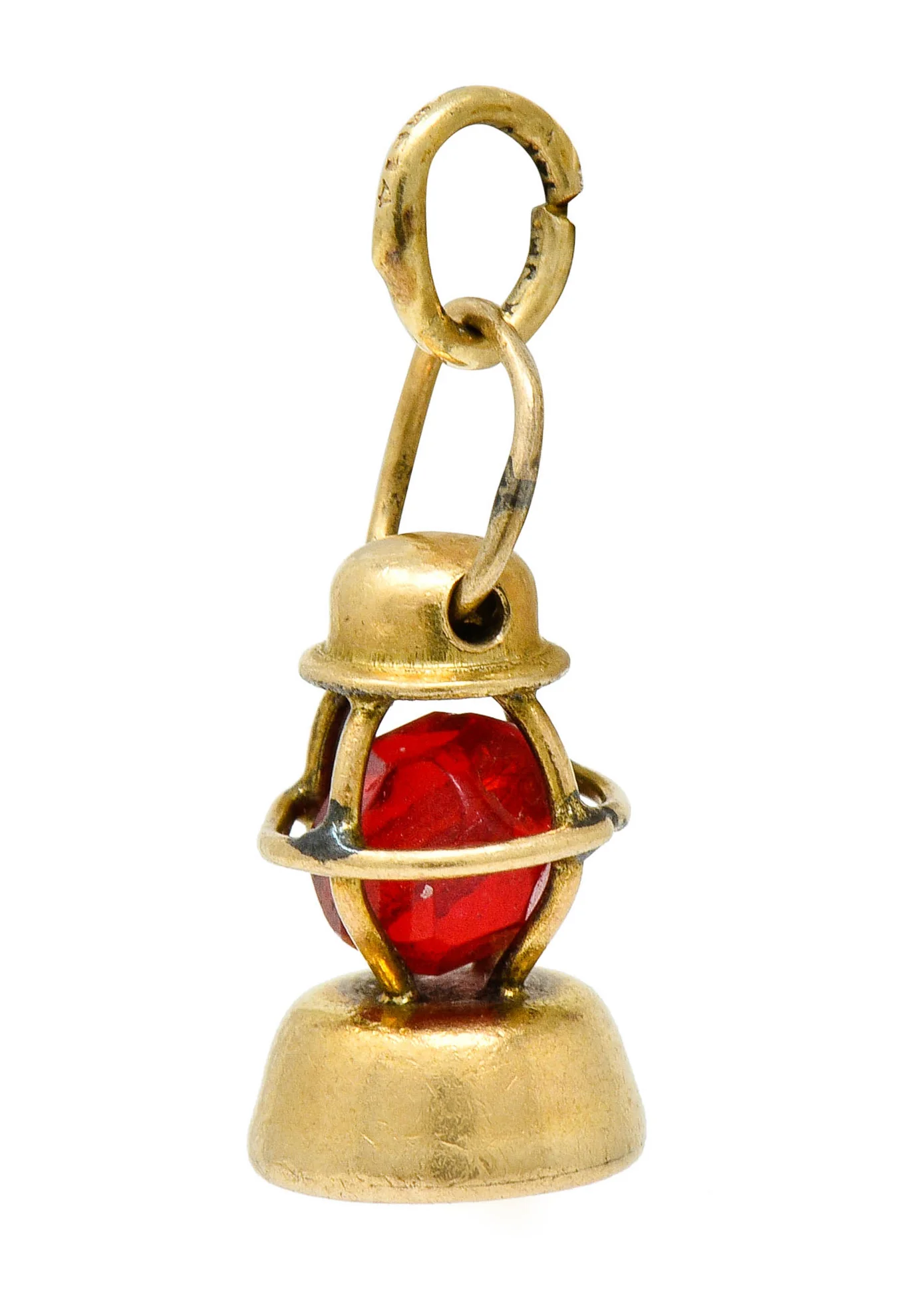 Art Deco 14 Karat Gold Nautical Lantern Charm - Image 2