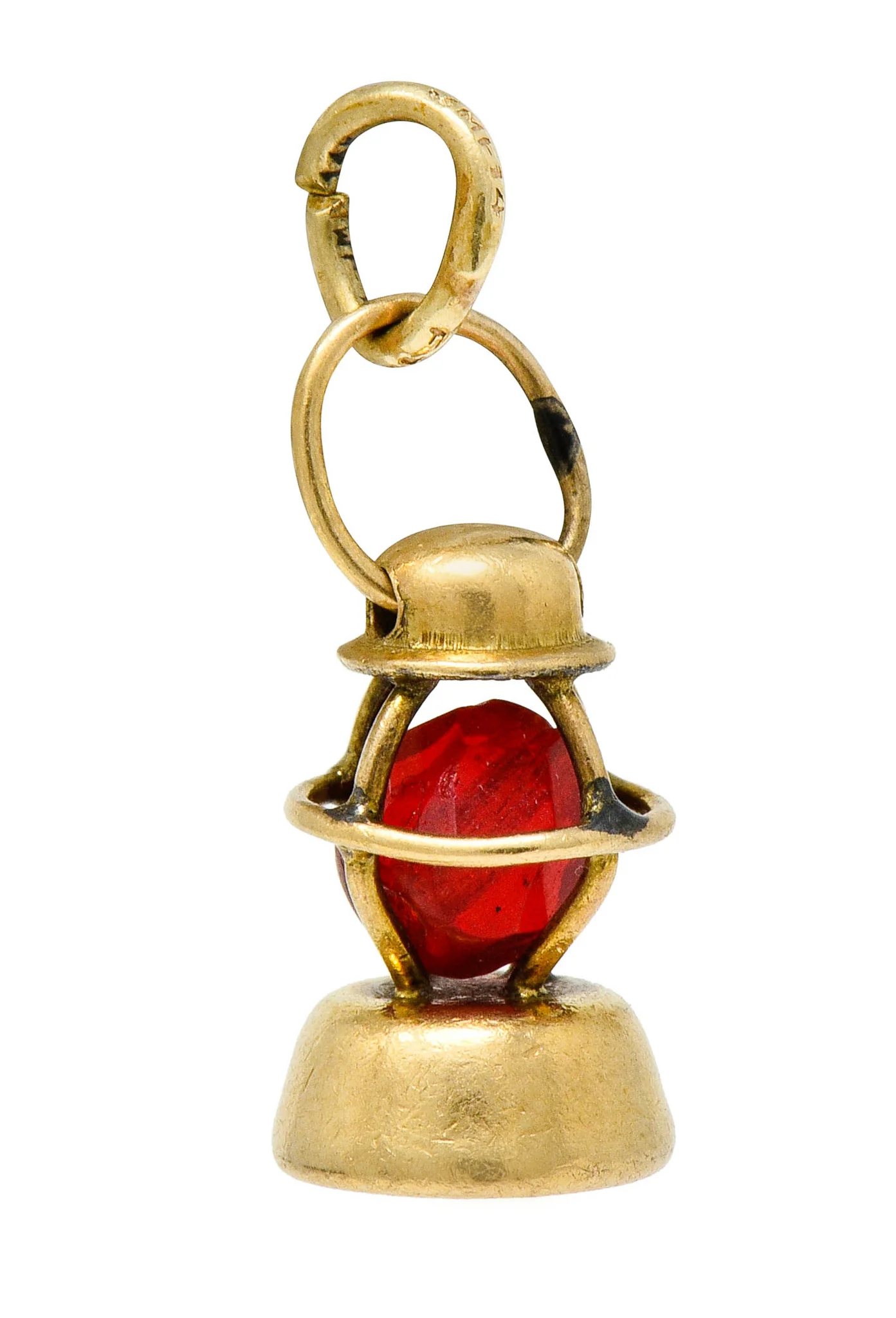 Art Deco 14 Karat Gold Nautical Lantern Charm - Image 3