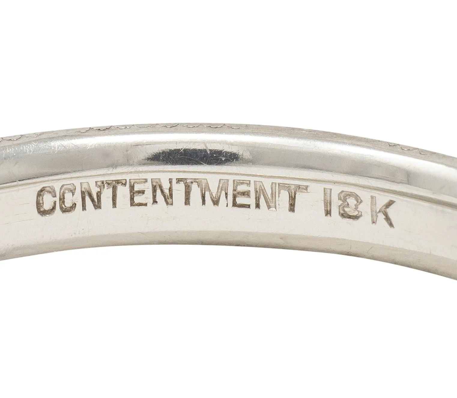 Art Deco 18 Karat White Gold Vintage Orange Blossom Wedding Band Ring - Image 6