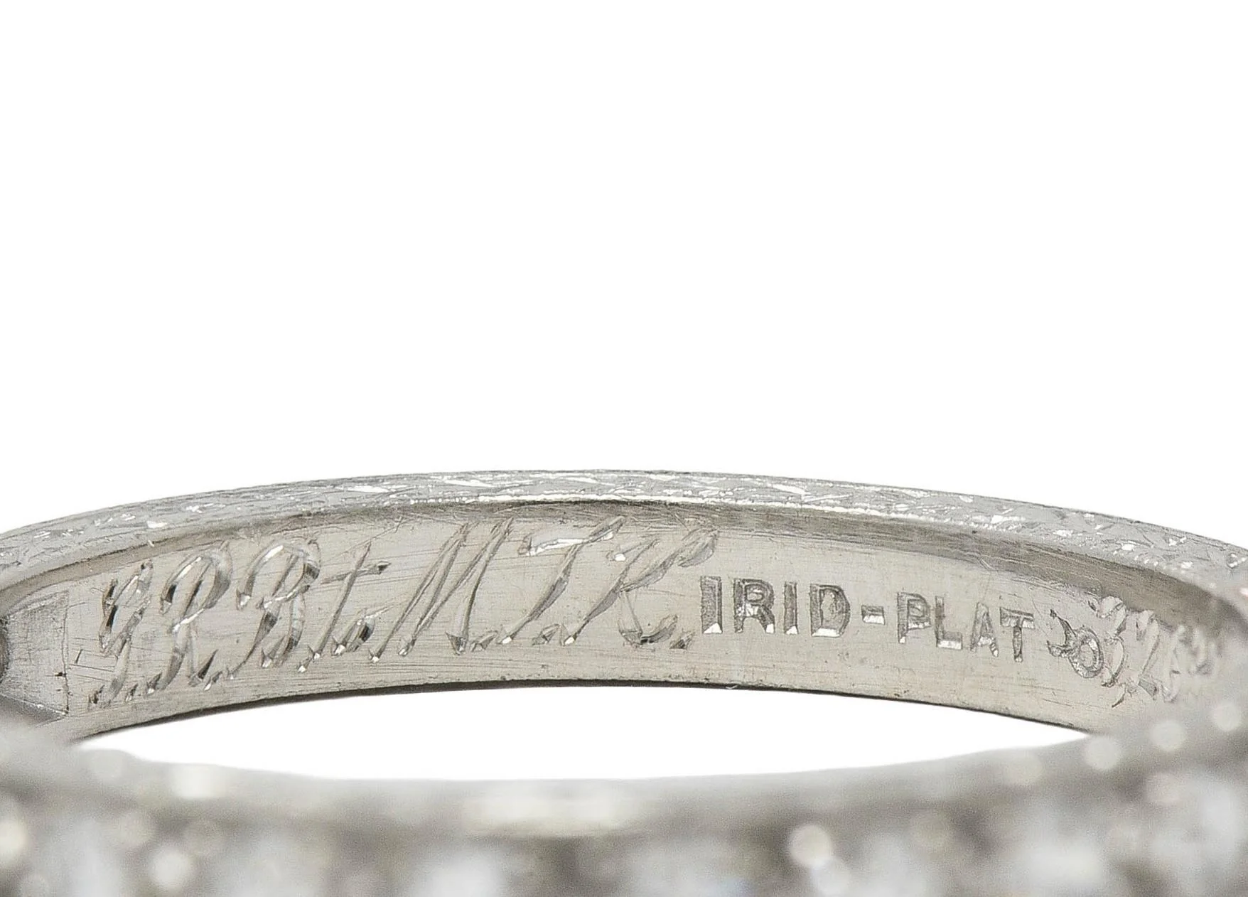 Art Deco 1932 Diamond Platinum Vintage Orange Blossom Wedding Band Ring - Image 5