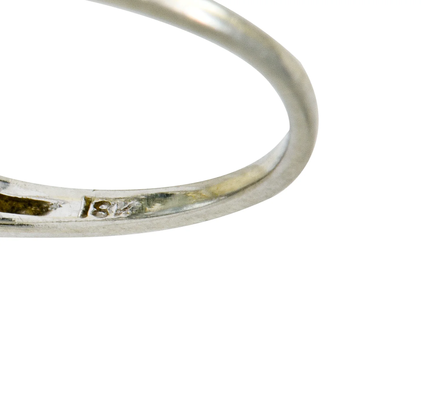 Art Deco Aquamarine 18 Karat White Gold Navette Dinner Ring - Image 7