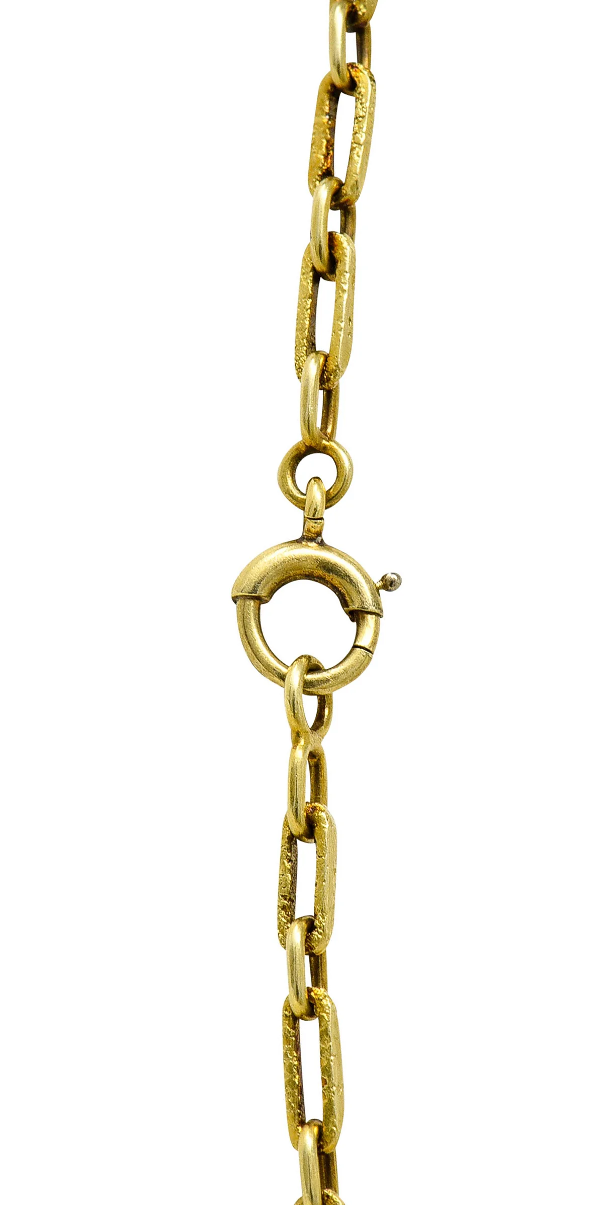 Art Deco Carved Jade Enamel 14 Karat Gold Drop Pendant Necklace - Image 9