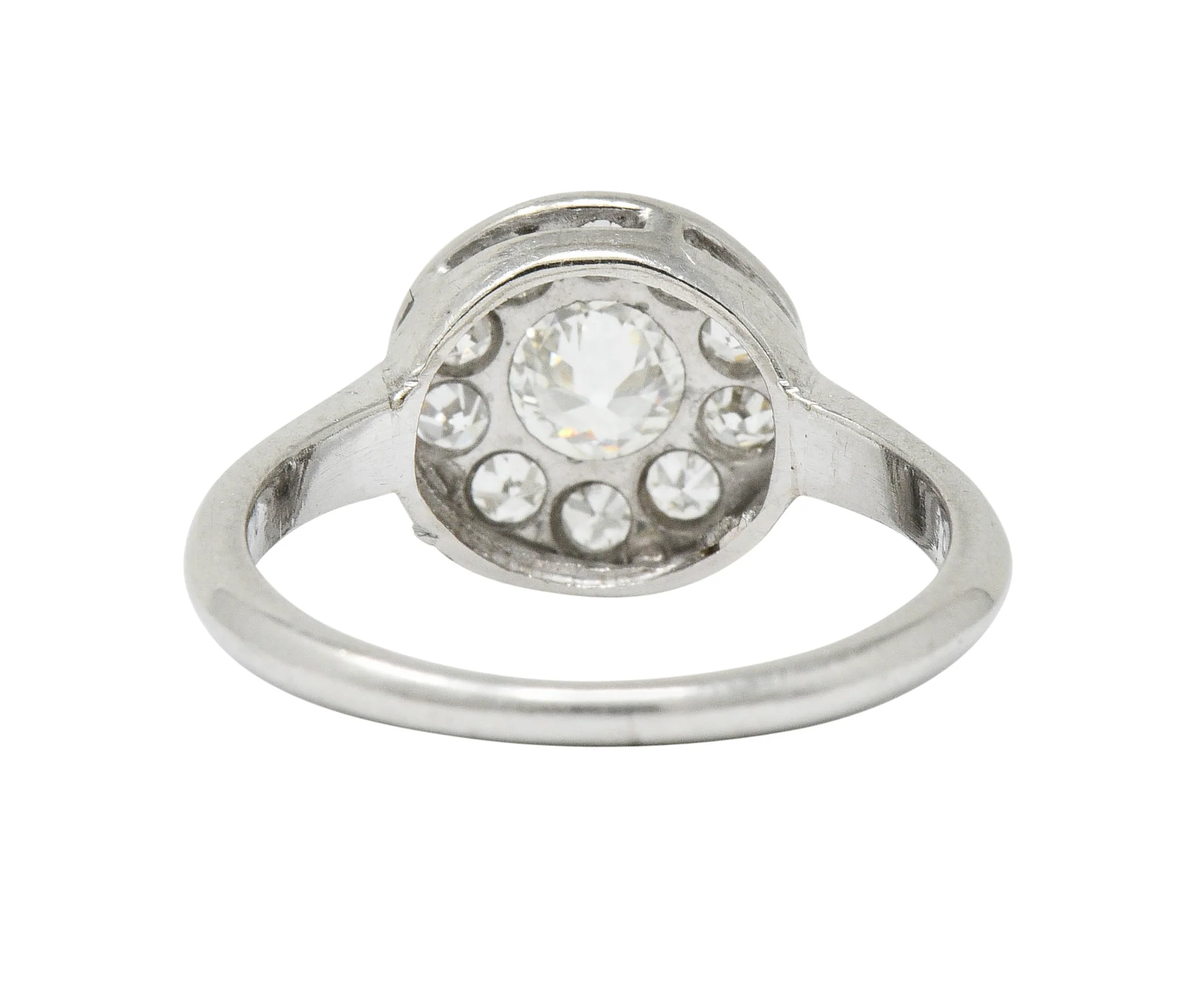 Art Deco Diamond Platinum Cluster Ring Circa 1930 - Image 4