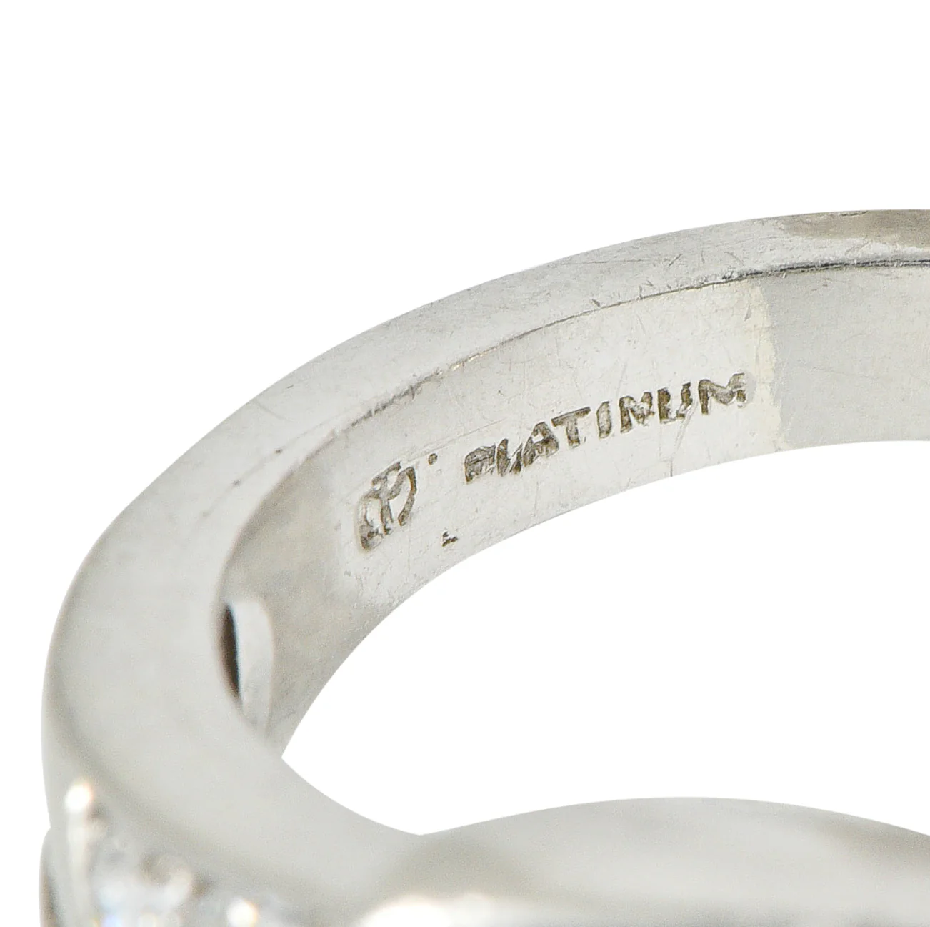 Art Deco Maurice Tishman Sapphire Diamond Platinum Band Ring - Image 8