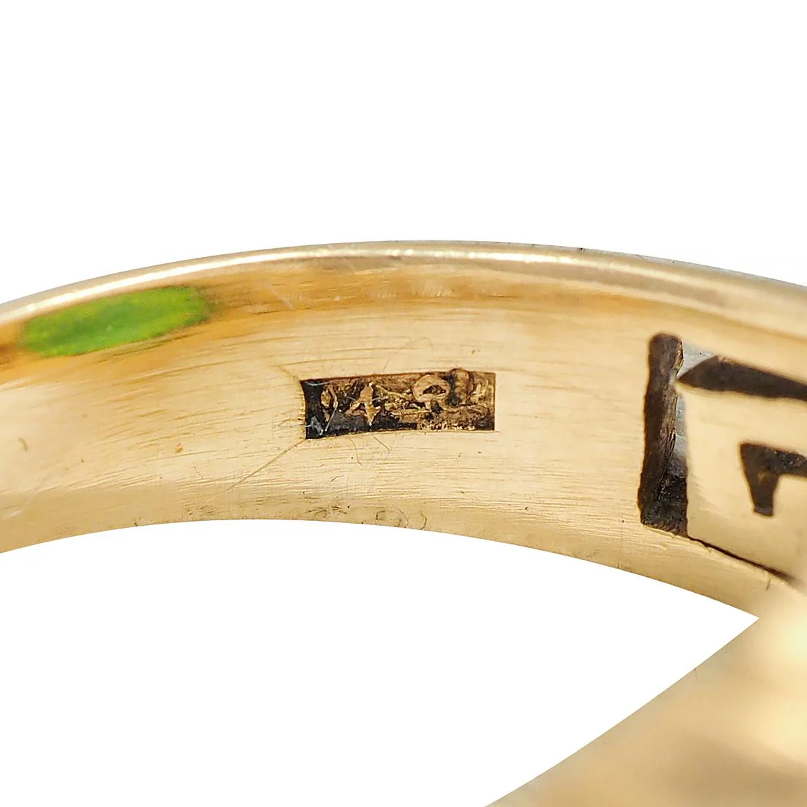 Art Deco Natural Jade 14 Karat Yellow Gold Greek Key Antique Signet Ring GIA - Image 8