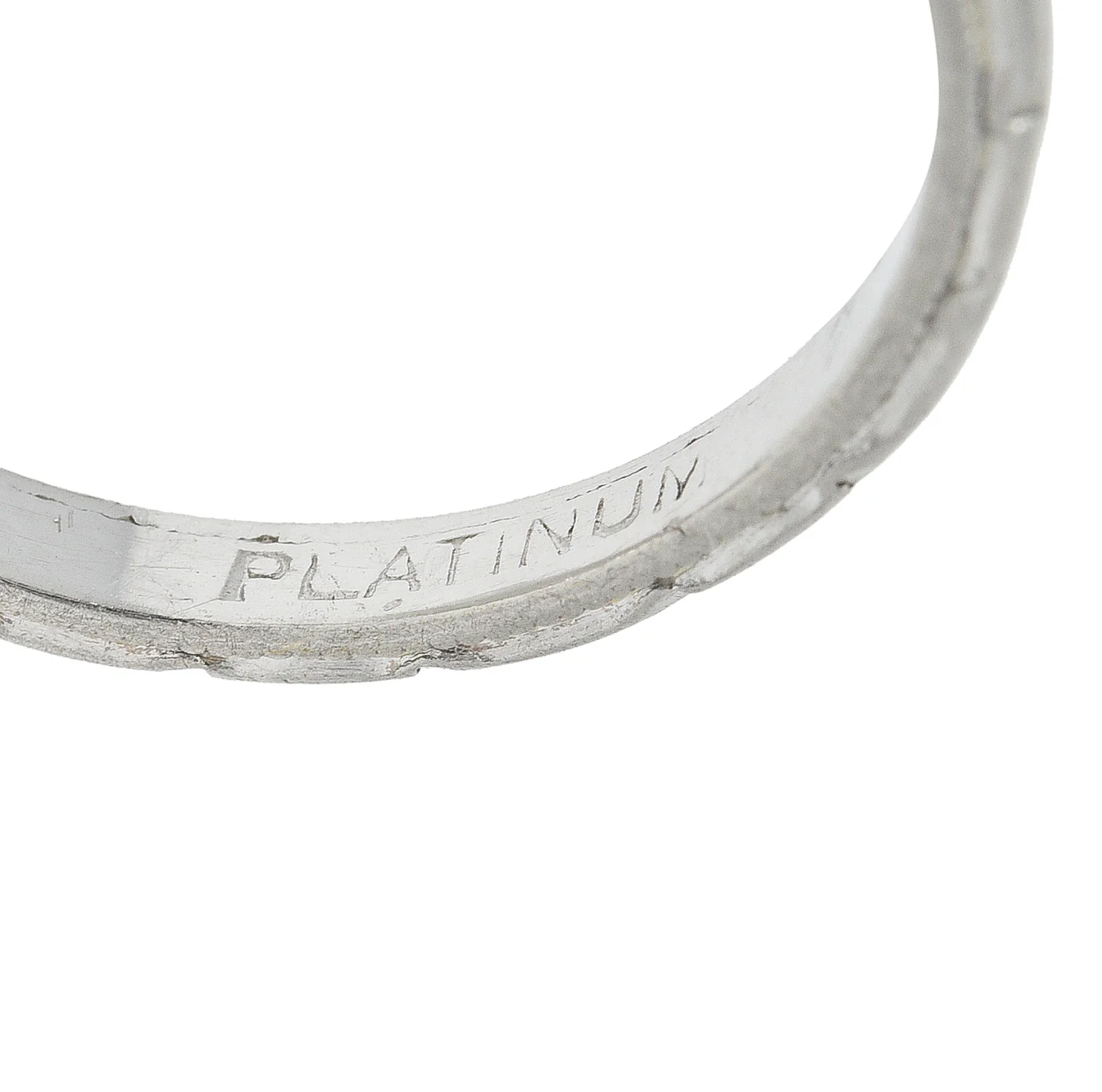 Art Deco Platinum Floral Orange Blossom Wedding Band Ring - Image 5