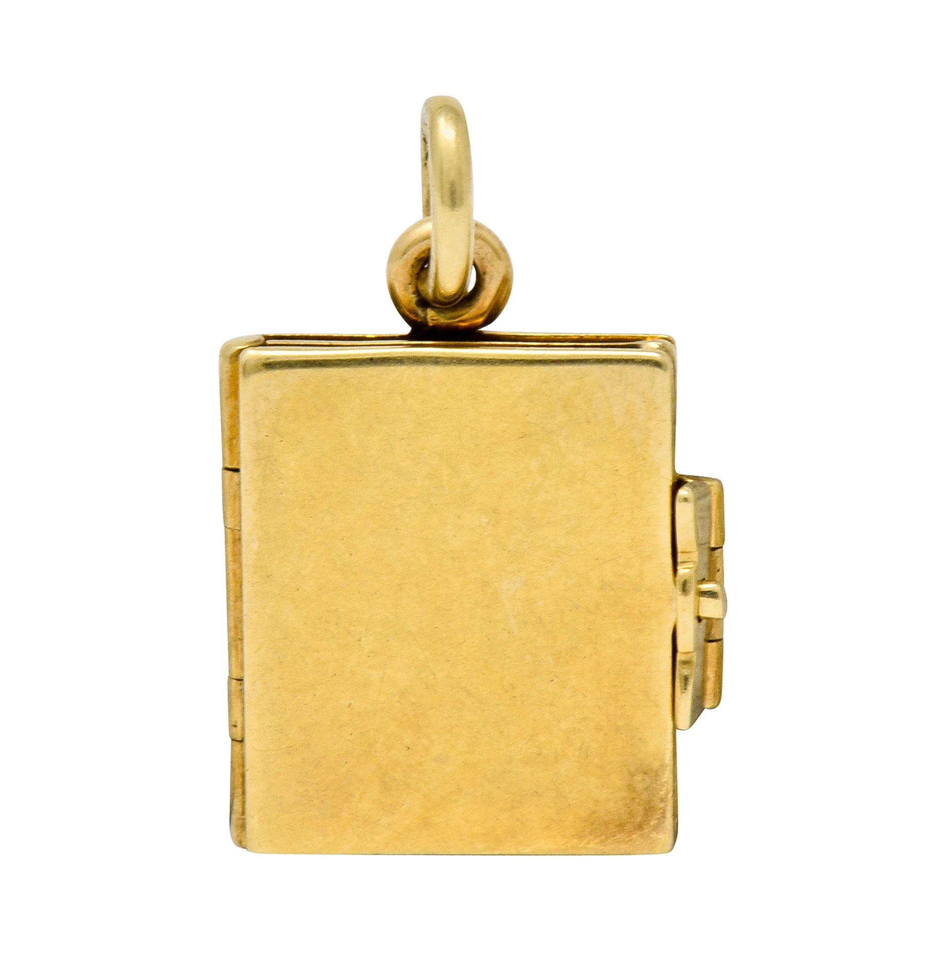 Art Nouveau 14 Karat Gold Articulated Book Charm