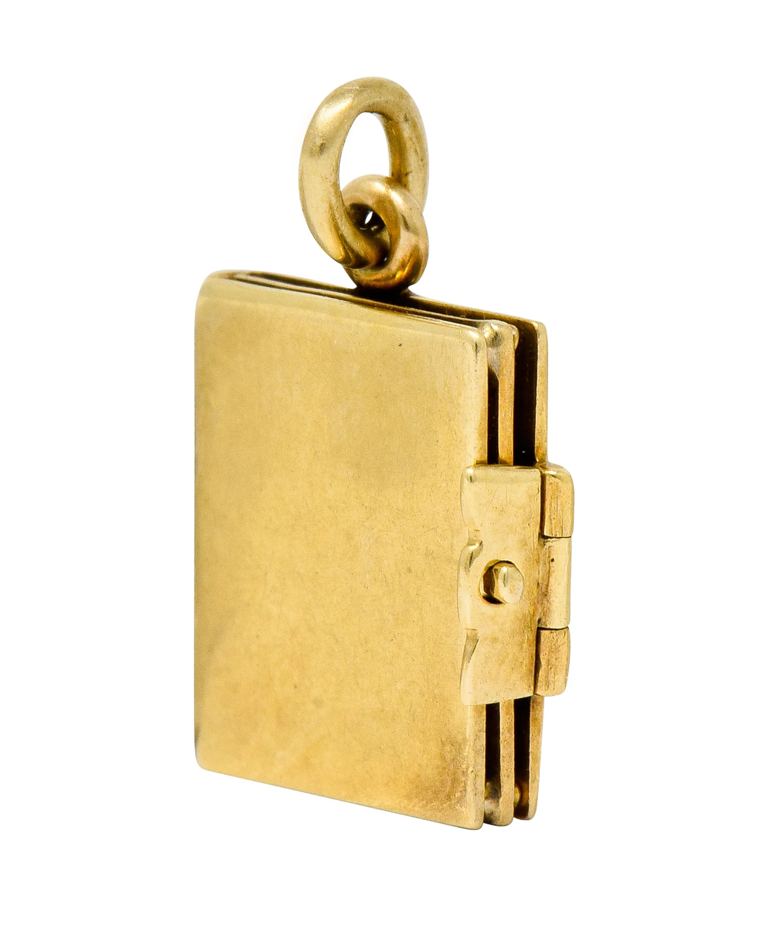 Art Nouveau 14 Karat Gold Articulated Book Charm - Image 3