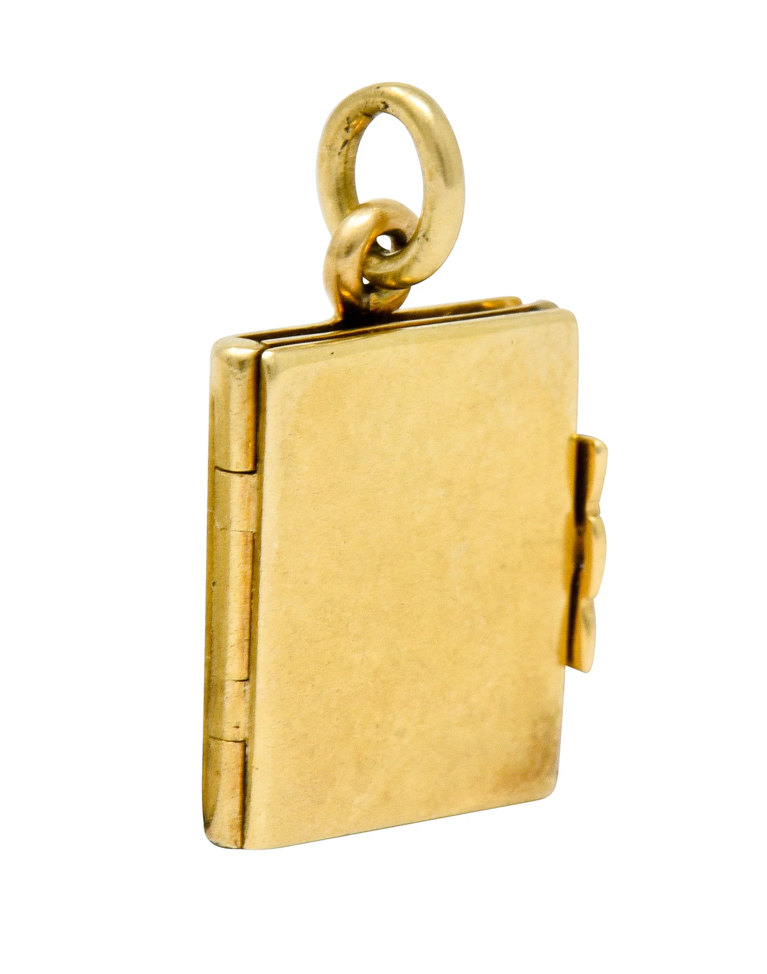 Art Nouveau 14 Karat Gold Articulated Book Charm - Image 4