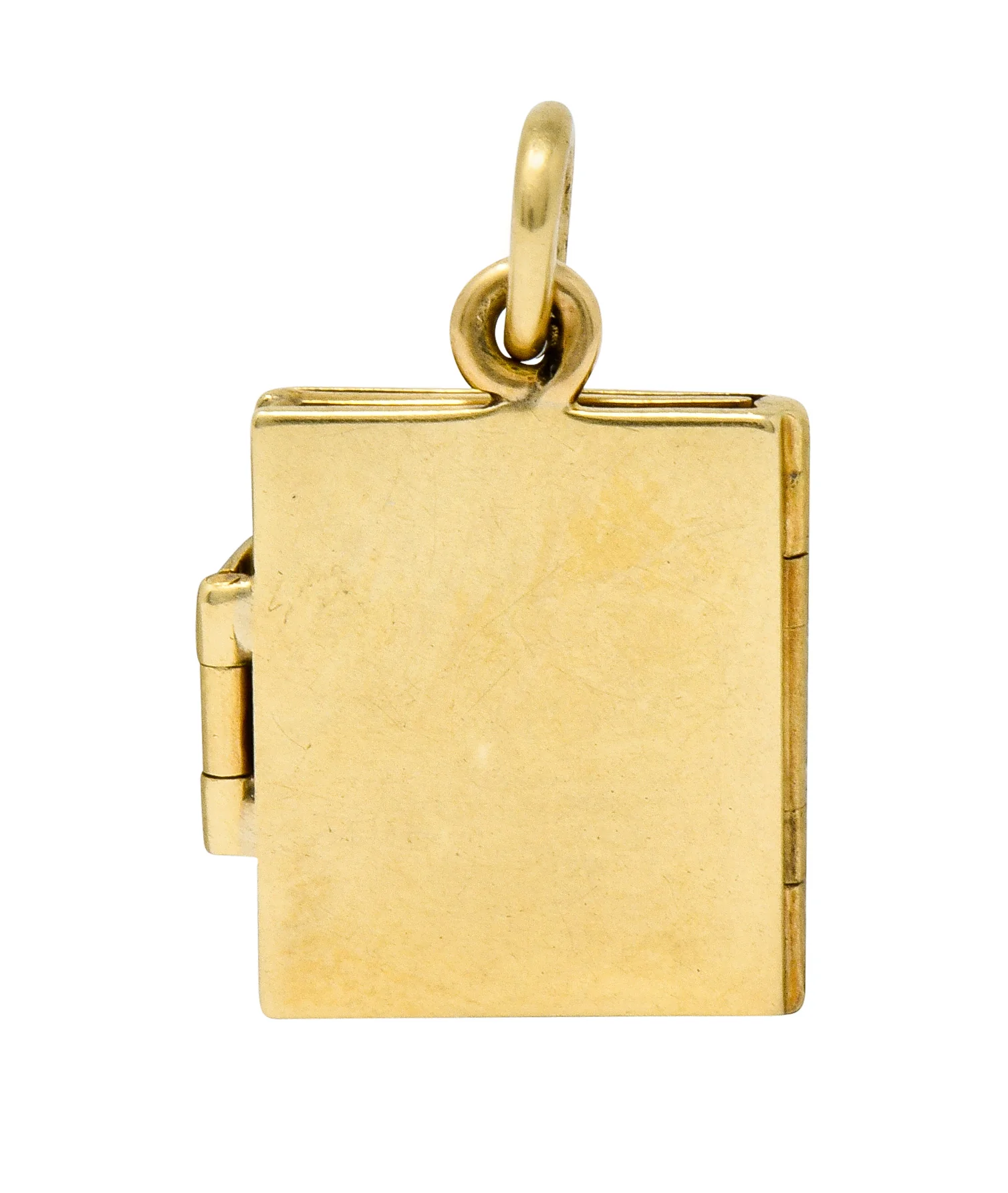 Art Nouveau 14 Karat Gold Articulated Book Charm - Image 5