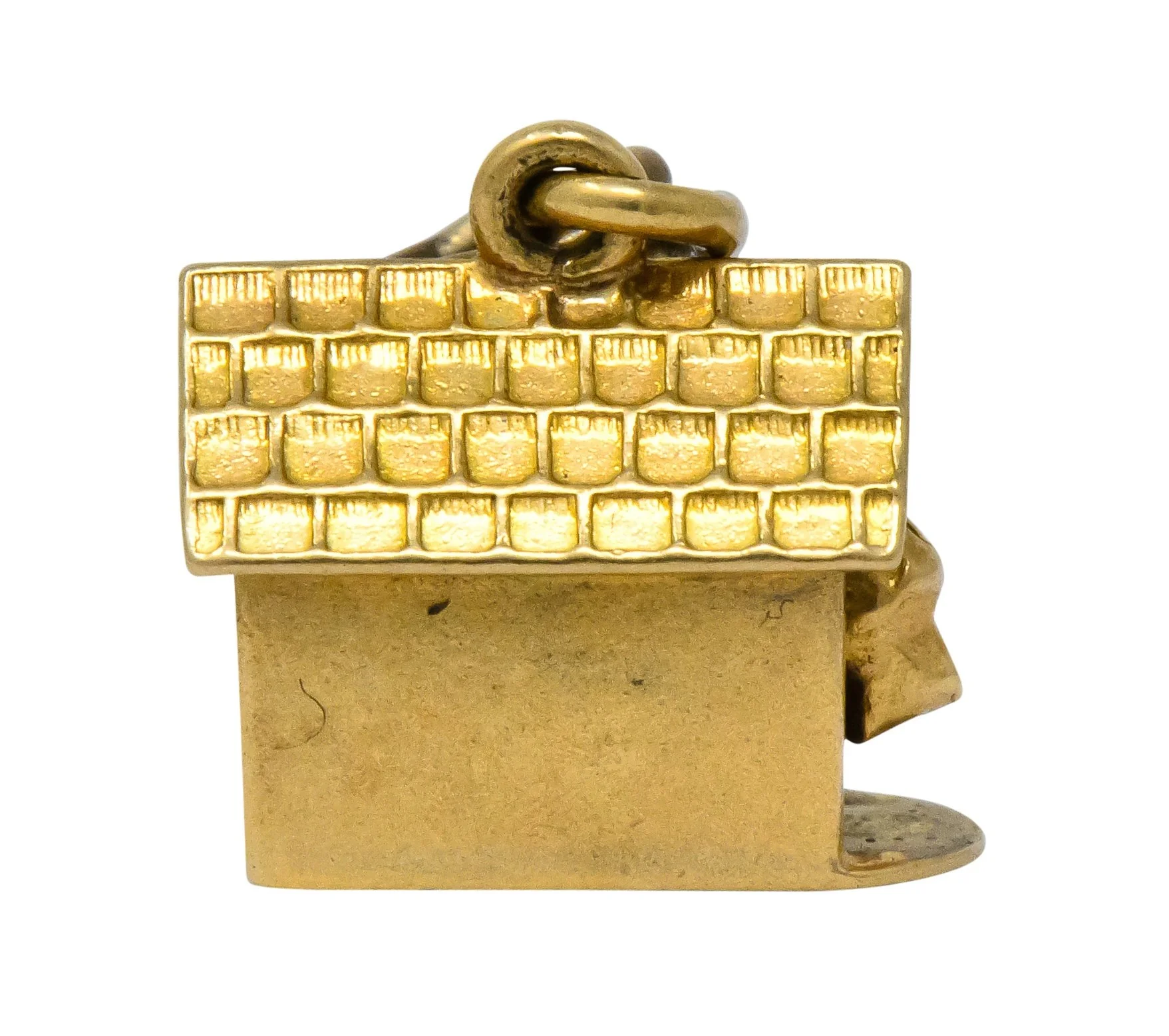 Art Nouveau 14 Karat Gold Articulated Scottish Terrier Dog House Charm - Image 4
