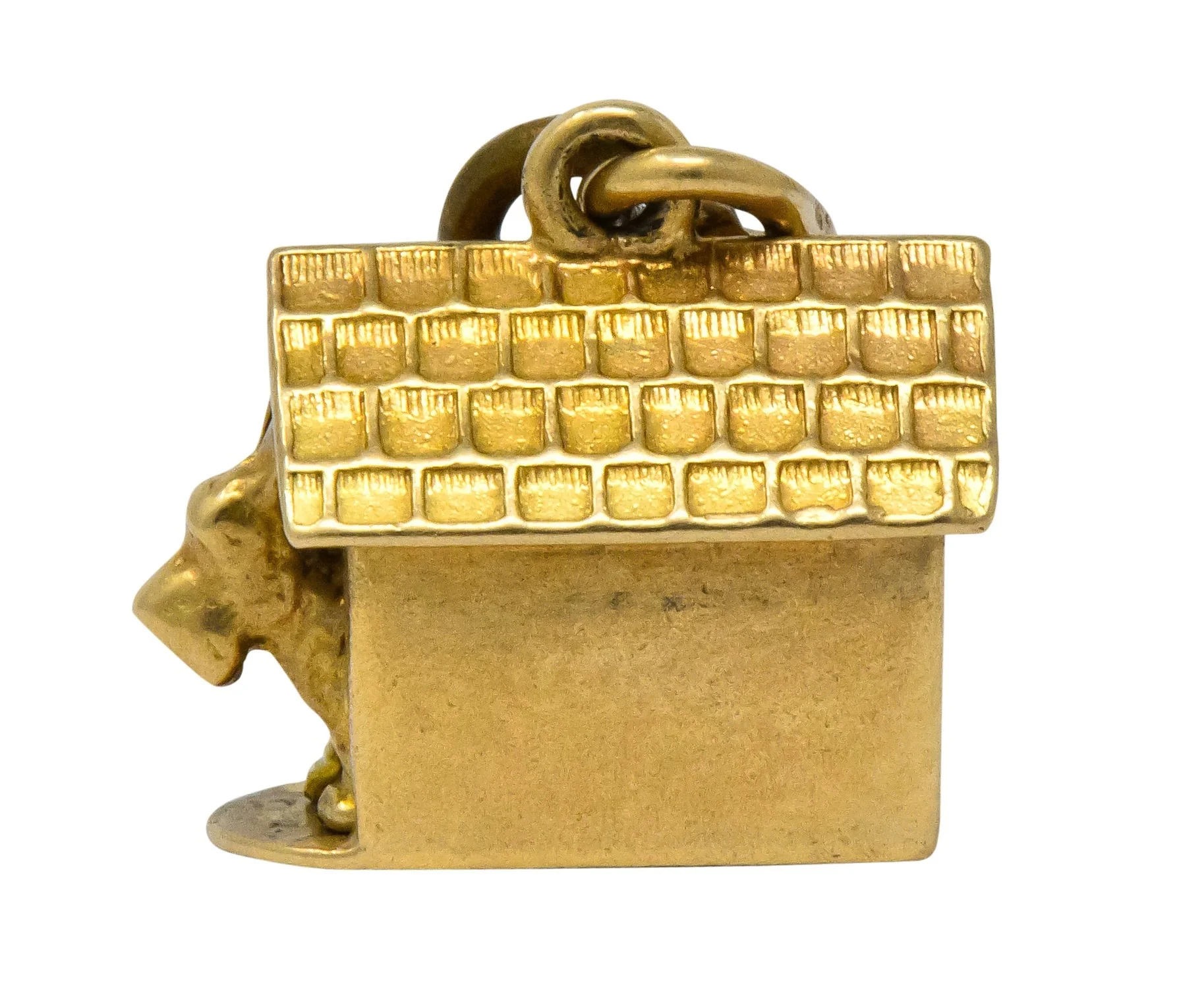 Art Nouveau 14 Karat Gold Articulated Scottish Terrier Dog House Charm - Image 7