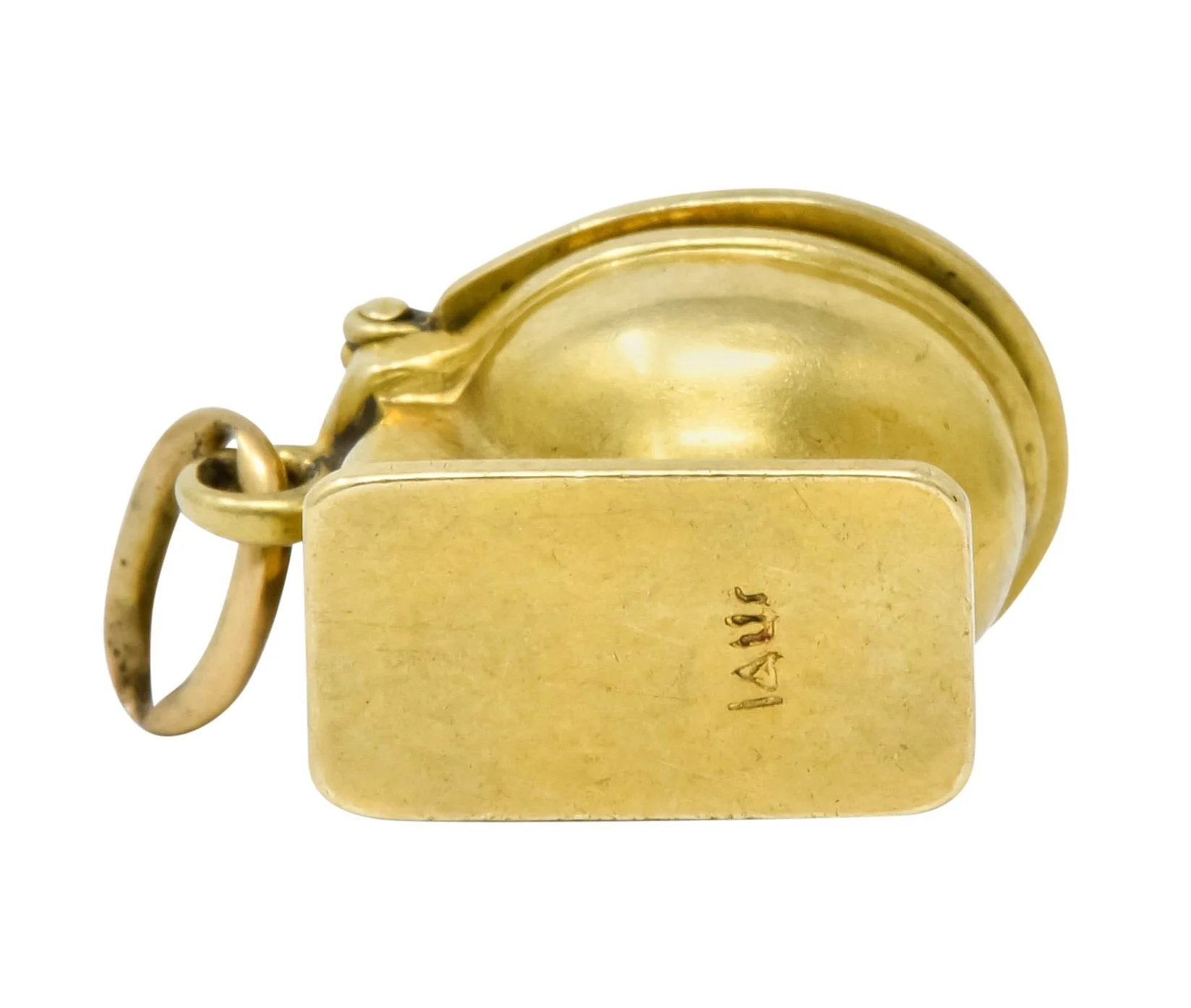 Art Nouveau 14 Karat Gold Articulated Toilet Charm - Image 6