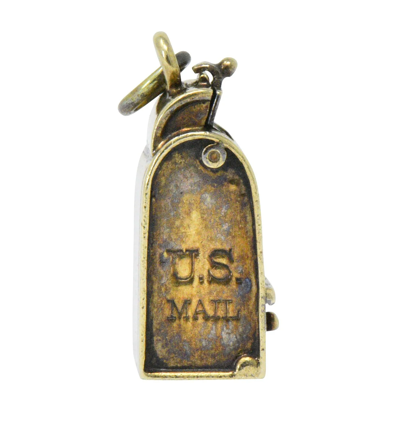Art Nouveau 14 Karat Gold Mailbox Charm - Image 3