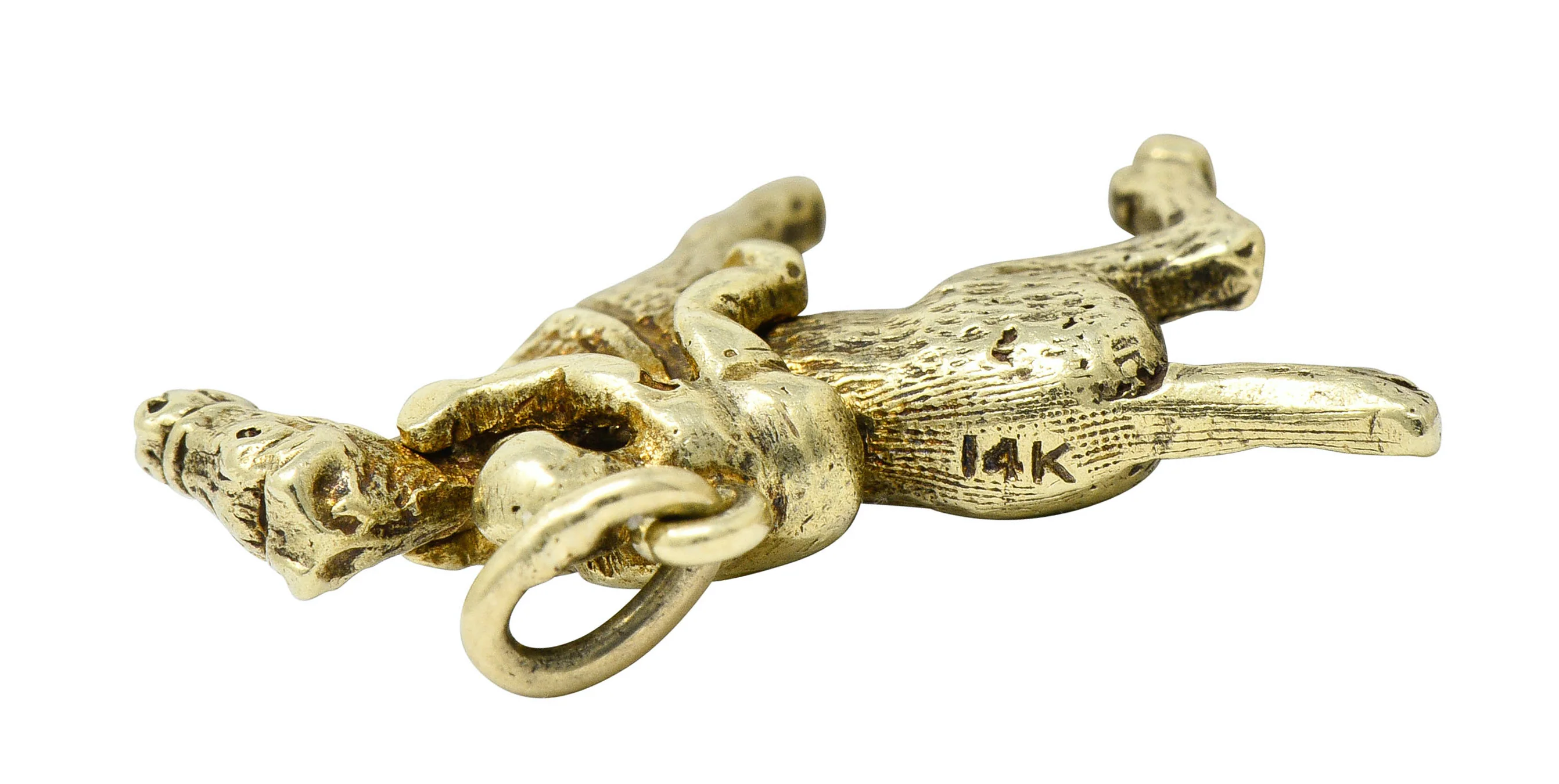 Art Nouveau 14 Karat Gold Racehorse & Jockey Charm - Image 5