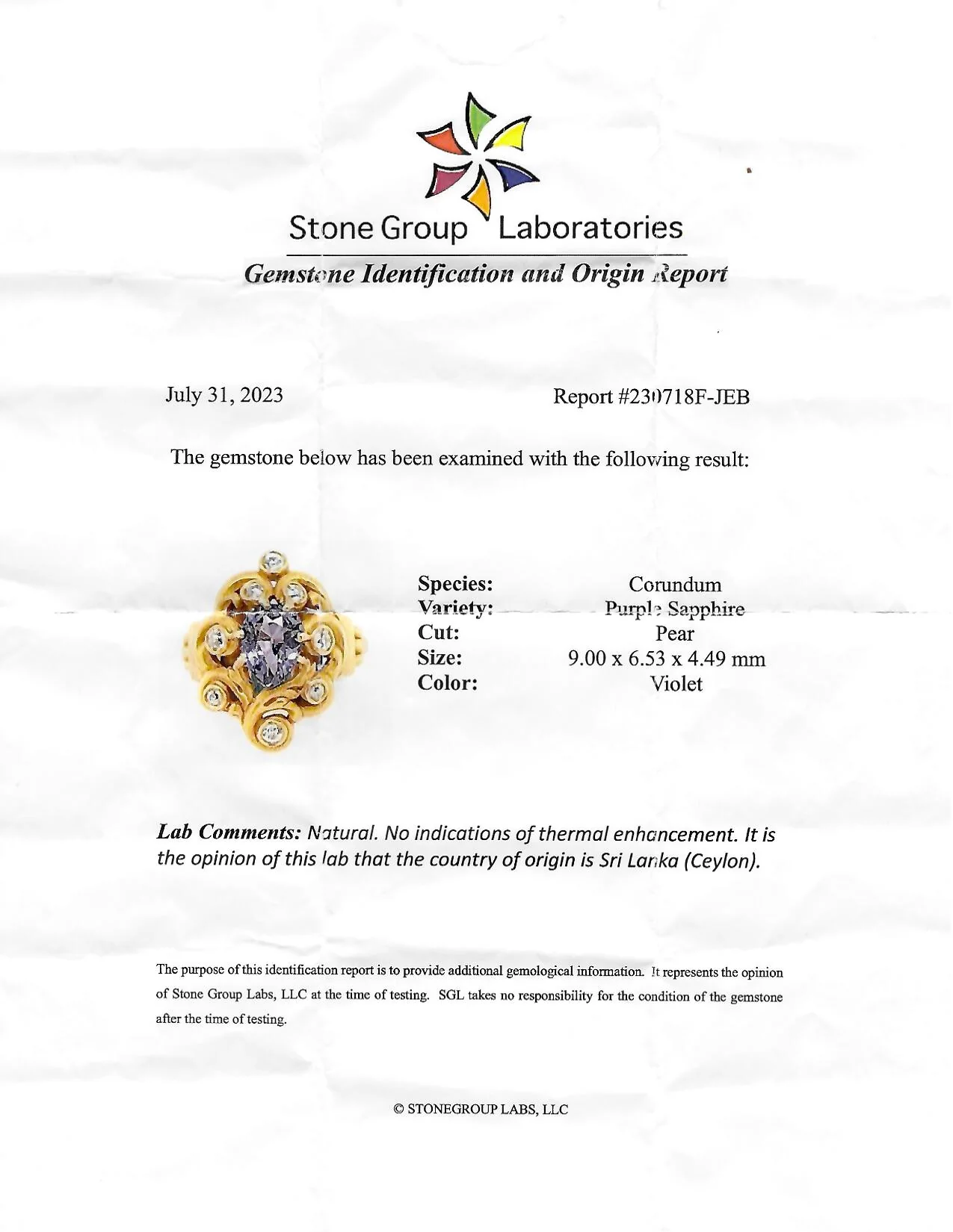 Art Nouveau 2.49 CTW No Heat Ceylon Purple Sapphire Diamond 14 Karat Gold Swirl Cluster Antique Ring - Image 17