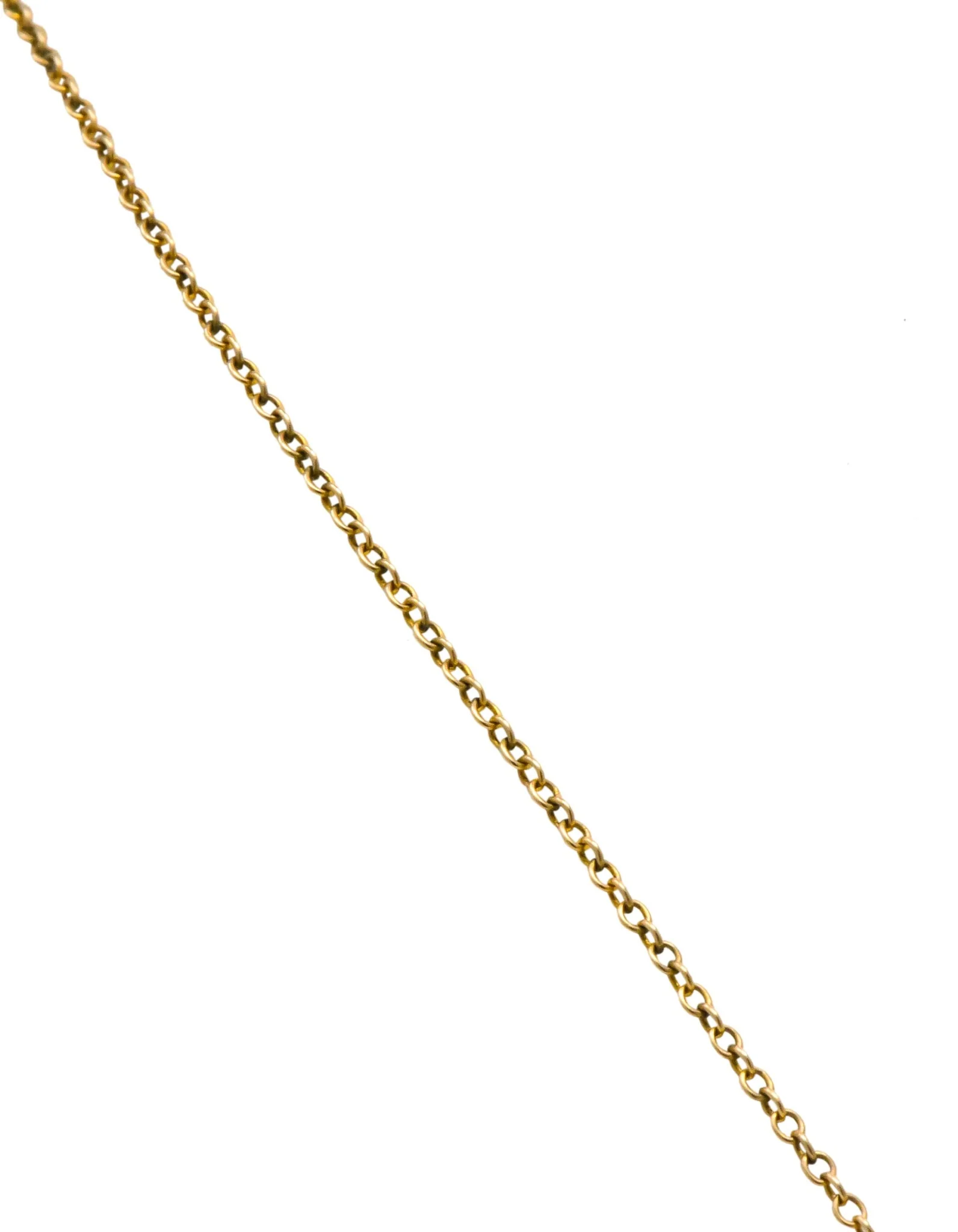 Art Nouveau Amethyst Pearl Enamel 14 Karat Gold Pendant Necklace - Image 4