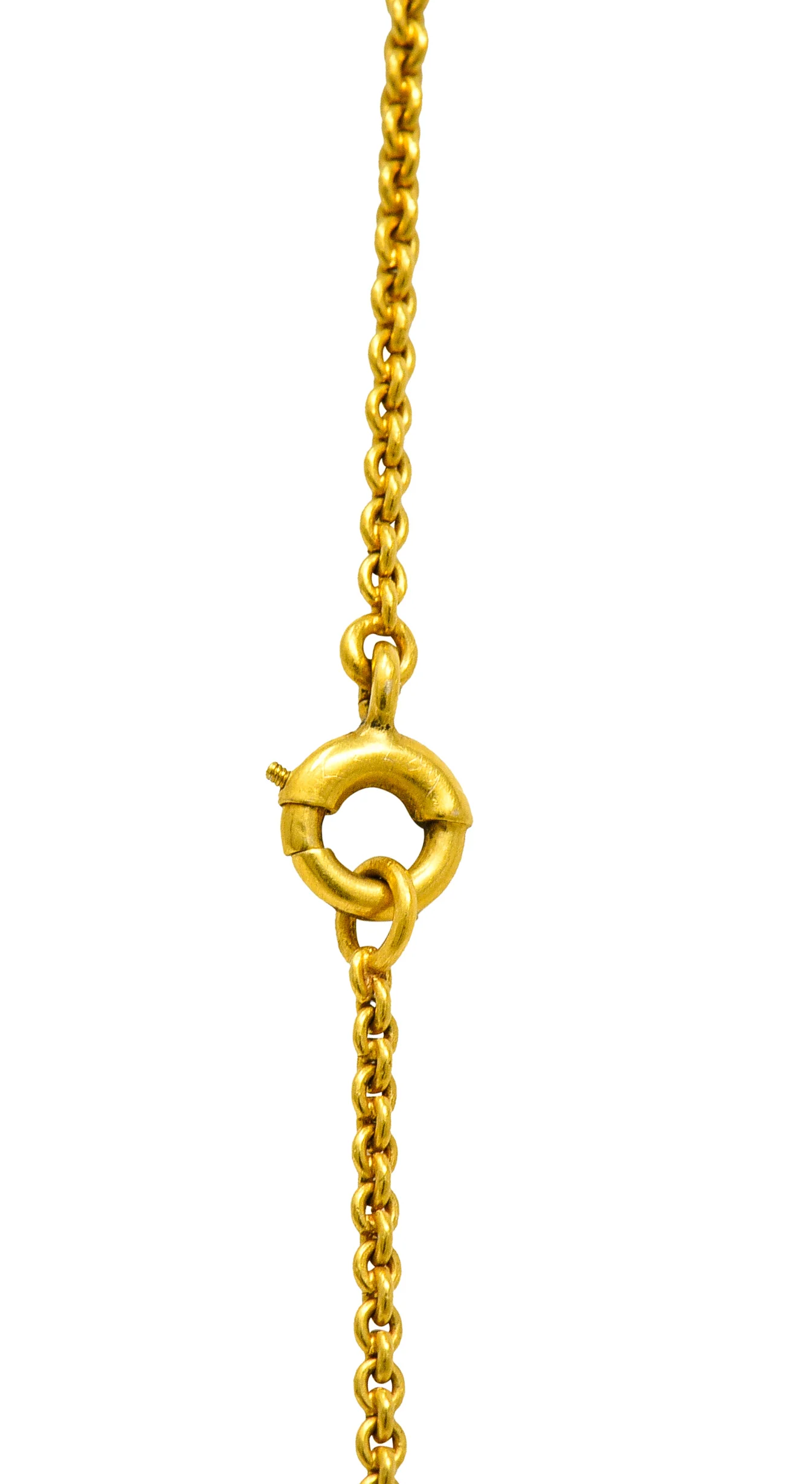 Art Nouveau Aquamarine Pearl 14 Karat Gold Pendant Drop Necklace - Image 8