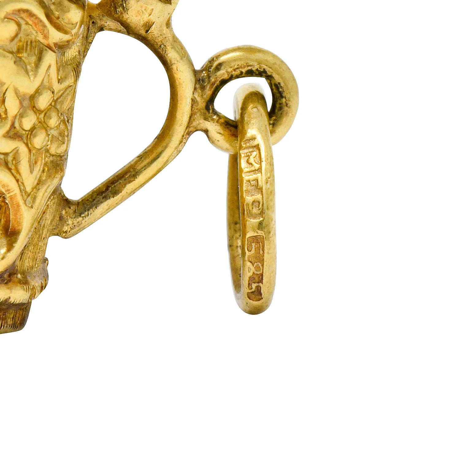 Art Nouveau Articulated 14 Karat Gold Floral German Beer Stein Charm - Image 7
