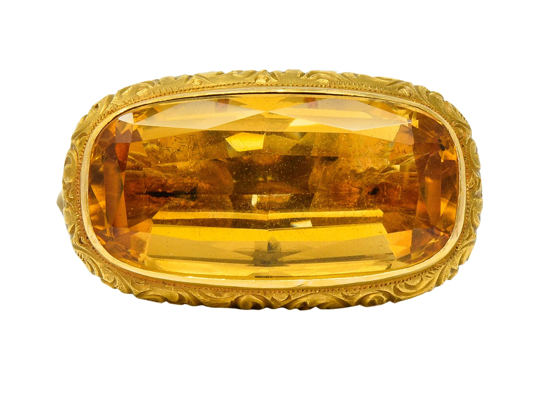 Art Nouveau Citrine 14 Karat Gold Sea Serpent Dragon Fob Pendant - Image 10