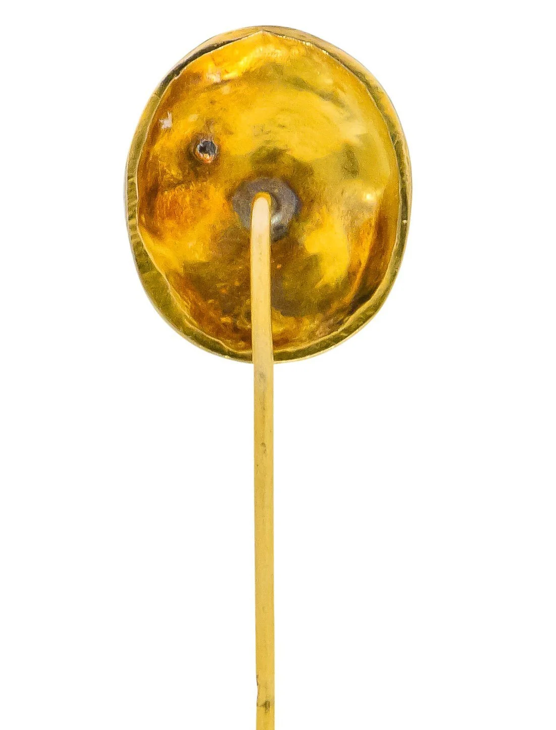 Art Nouveau Diamond 14 Karat Gold Winking Man In The Moon Stickpin - Image 3
