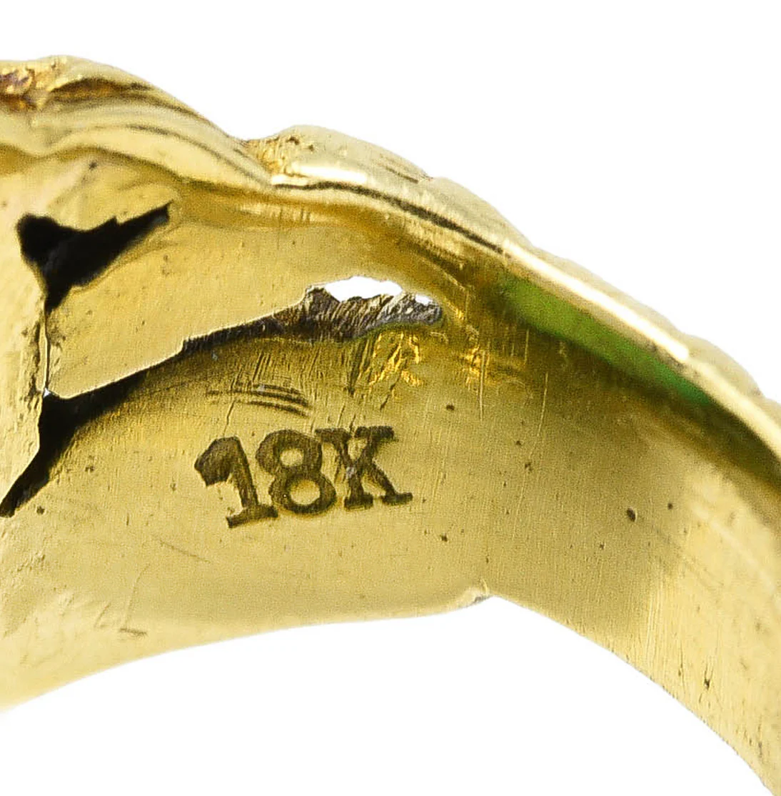Art Nouveau Jadeite Jade Ruby 18 Karat Yellow Gold Dragon Antique Ring GIA - Image 7