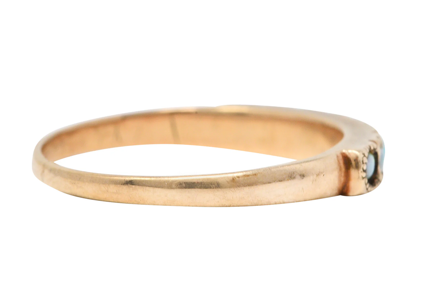 Art Nouveau Opal 14 Karat Gold Band Ring - Image 3
