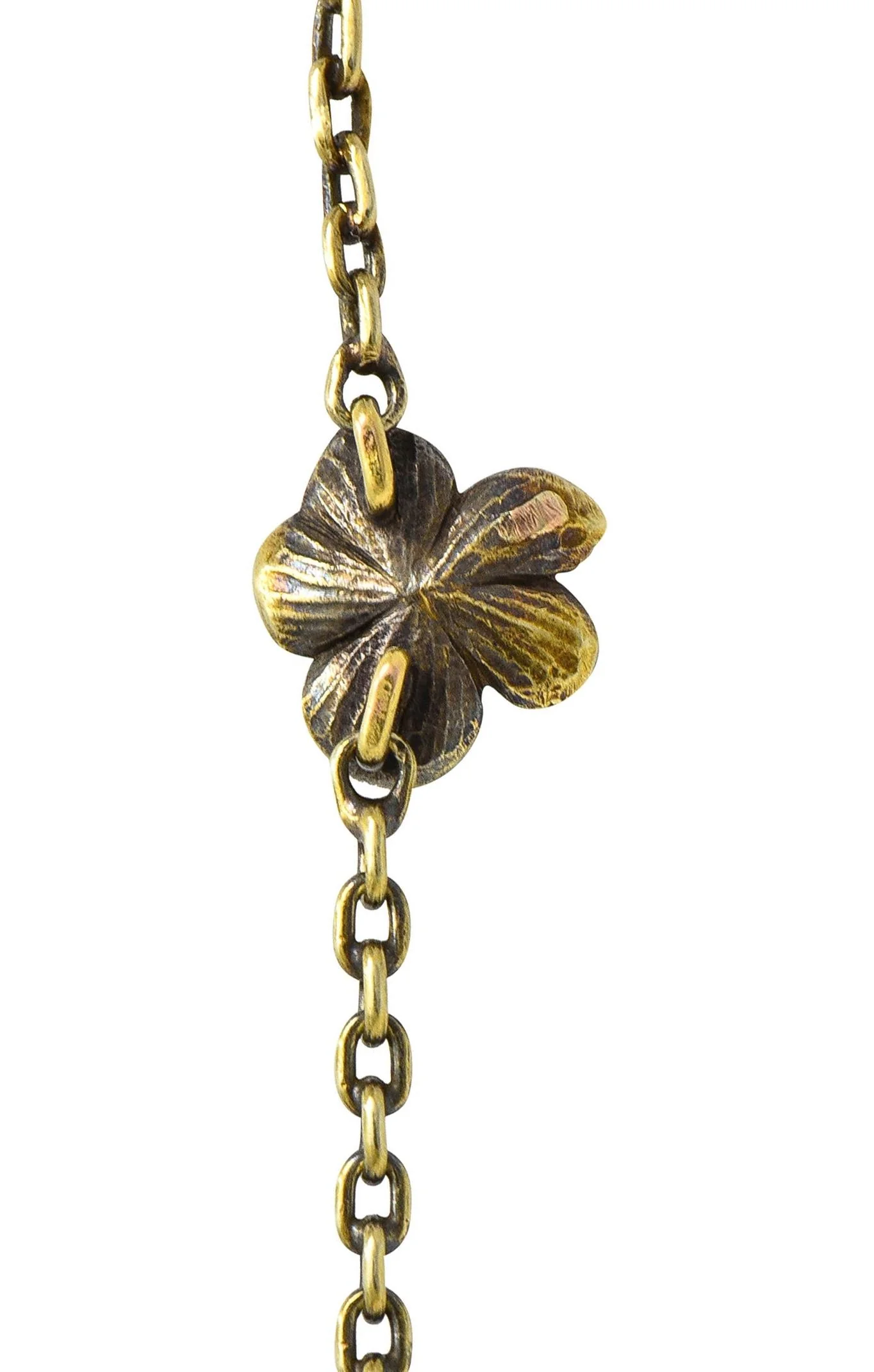 Art Nouveau Plique-A-Jour Enamel 14 Karat Gold Antique Swan Bird Lake Lily Pad Pendant Necklace - Image 11