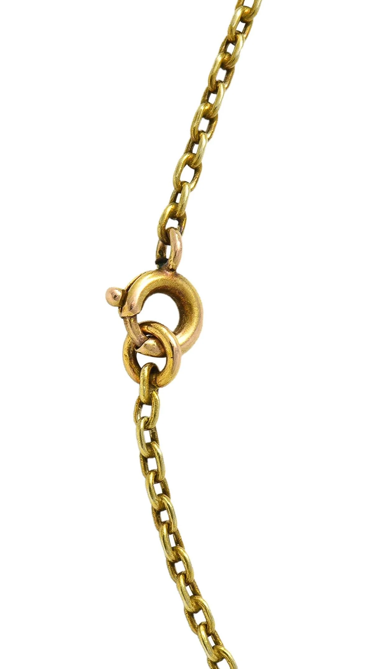 Art Nouveau Plique-A-Jour Enamel 14 Karat Gold Antique Swan Bird Lake Lily Pad Pendant Necklace - Image 14