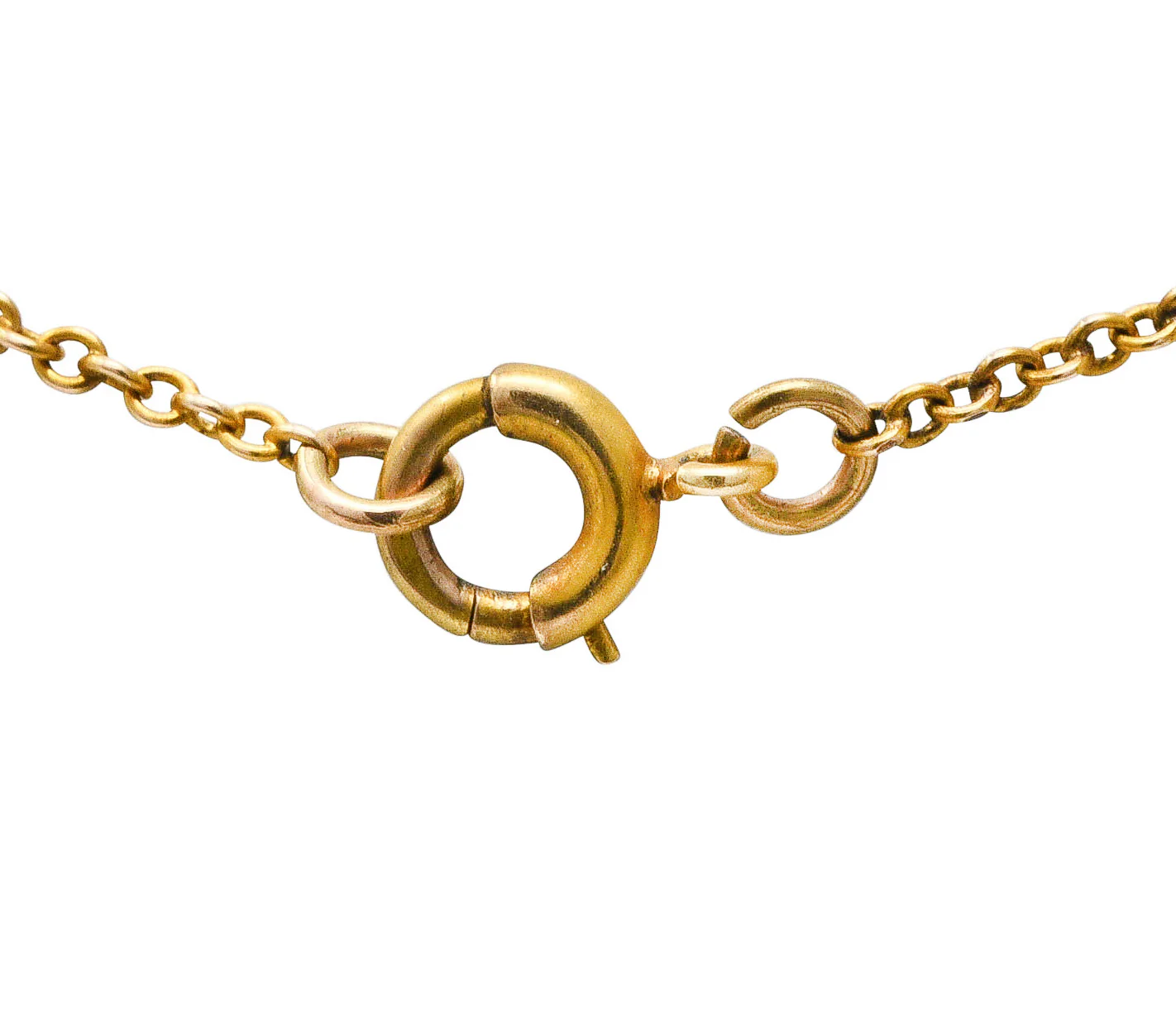 Art Nouveau Suffragette Diamond Amethyst Peridot Pearl 14 Karat Gold Whiplash Necklace - Image 6