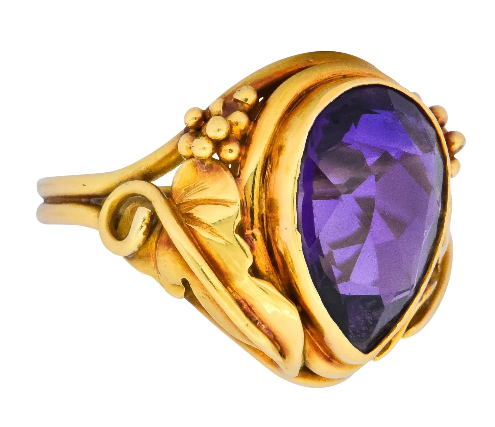 Arts & Crafts 5.75 CTW Amethyst 14 Karat Gold Ring - Image 5