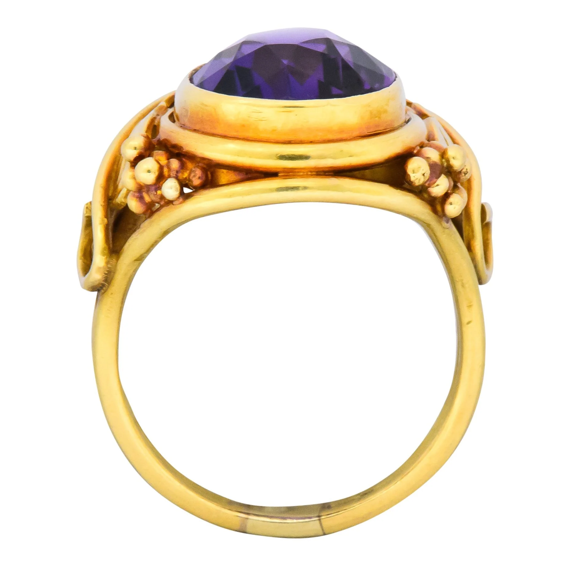 Arts & Crafts 5.75 CTW Amethyst 14 Karat Gold Ring - Image 7