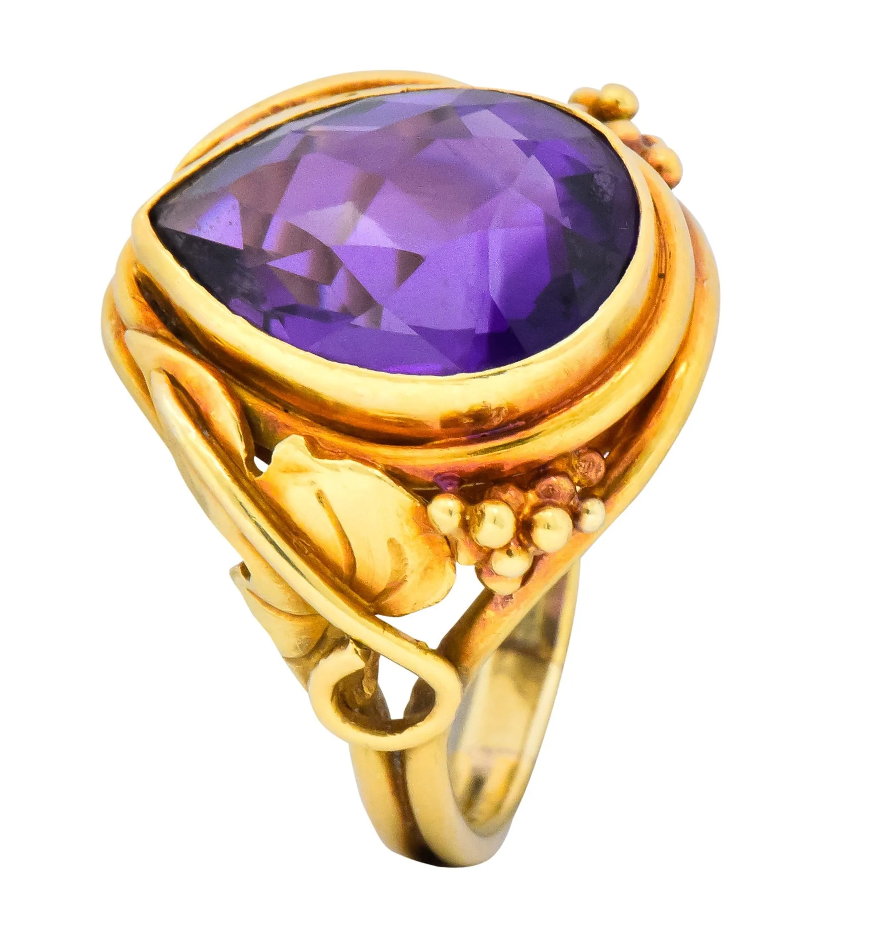 Arts & Crafts 5.75 CTW Amethyst 14 Karat Gold Ring - Image 8