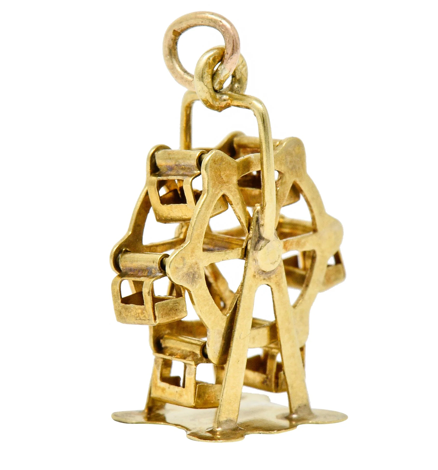 Austrian 14 Karat Gold Ferris Wheel Charm Circa 1920s - Image 2