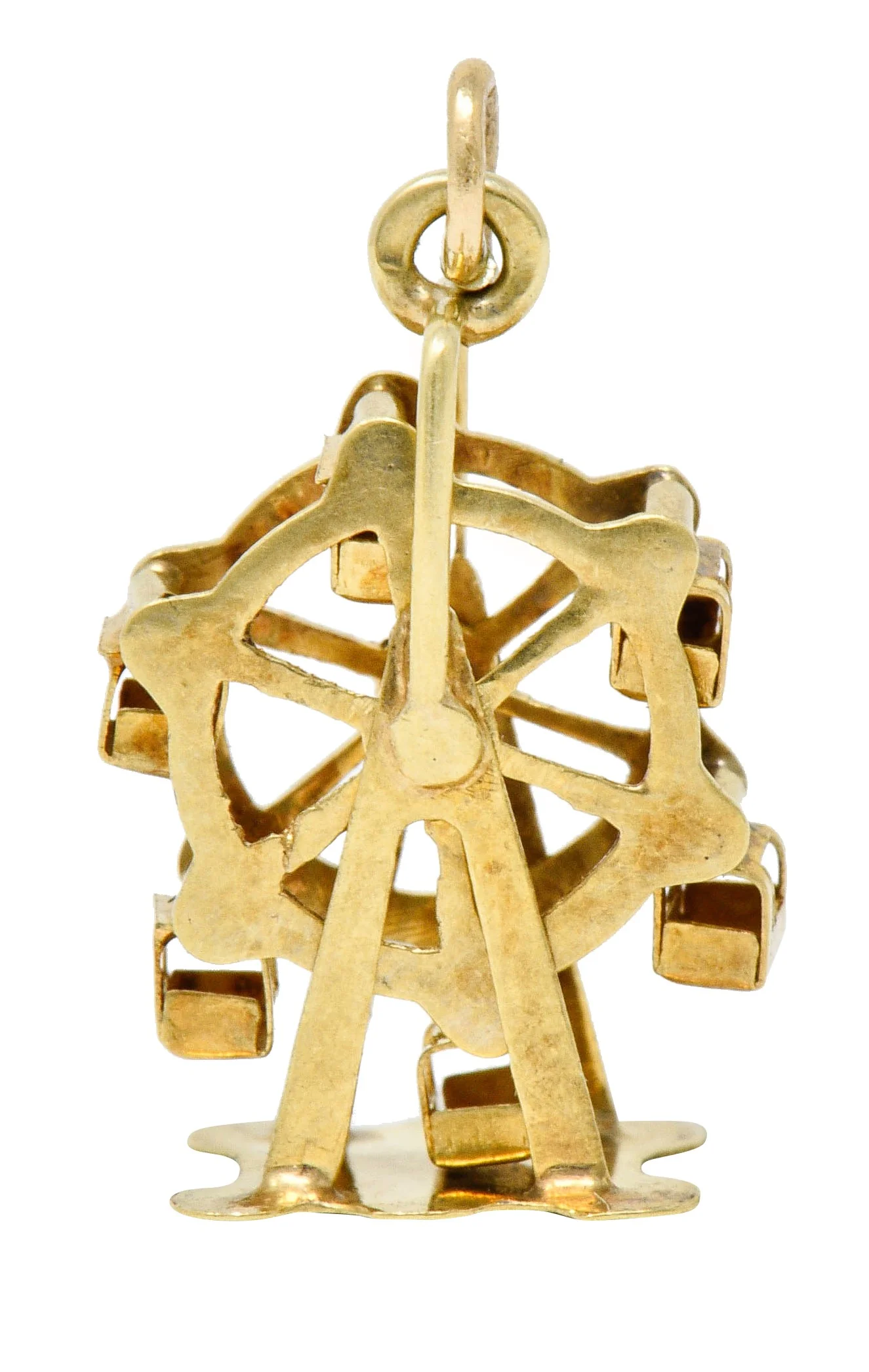 Austrian 14 Karat Gold Ferris Wheel Charm Circa 1920s - Image 3